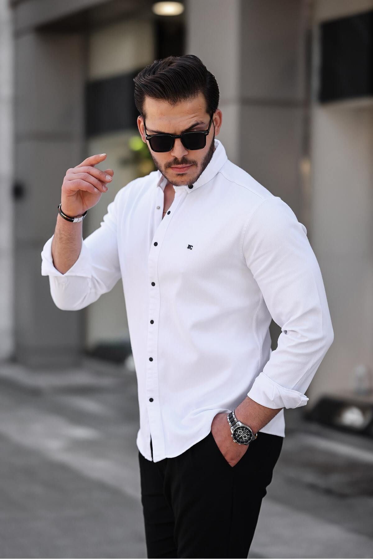 Çıtçıtlı Slim Fit Kot Gömlek
