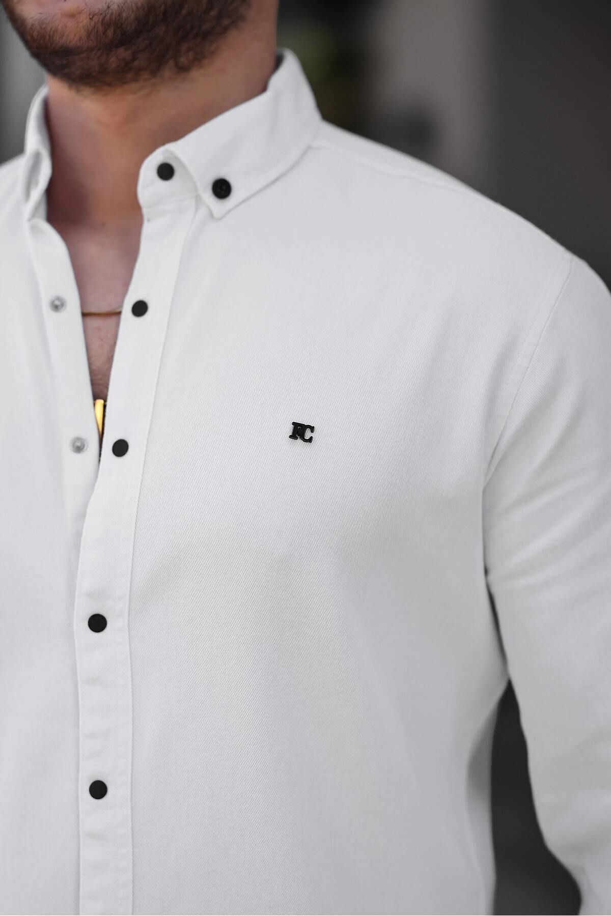 Çıtçıtlı Slim Fit Kot Gömlek