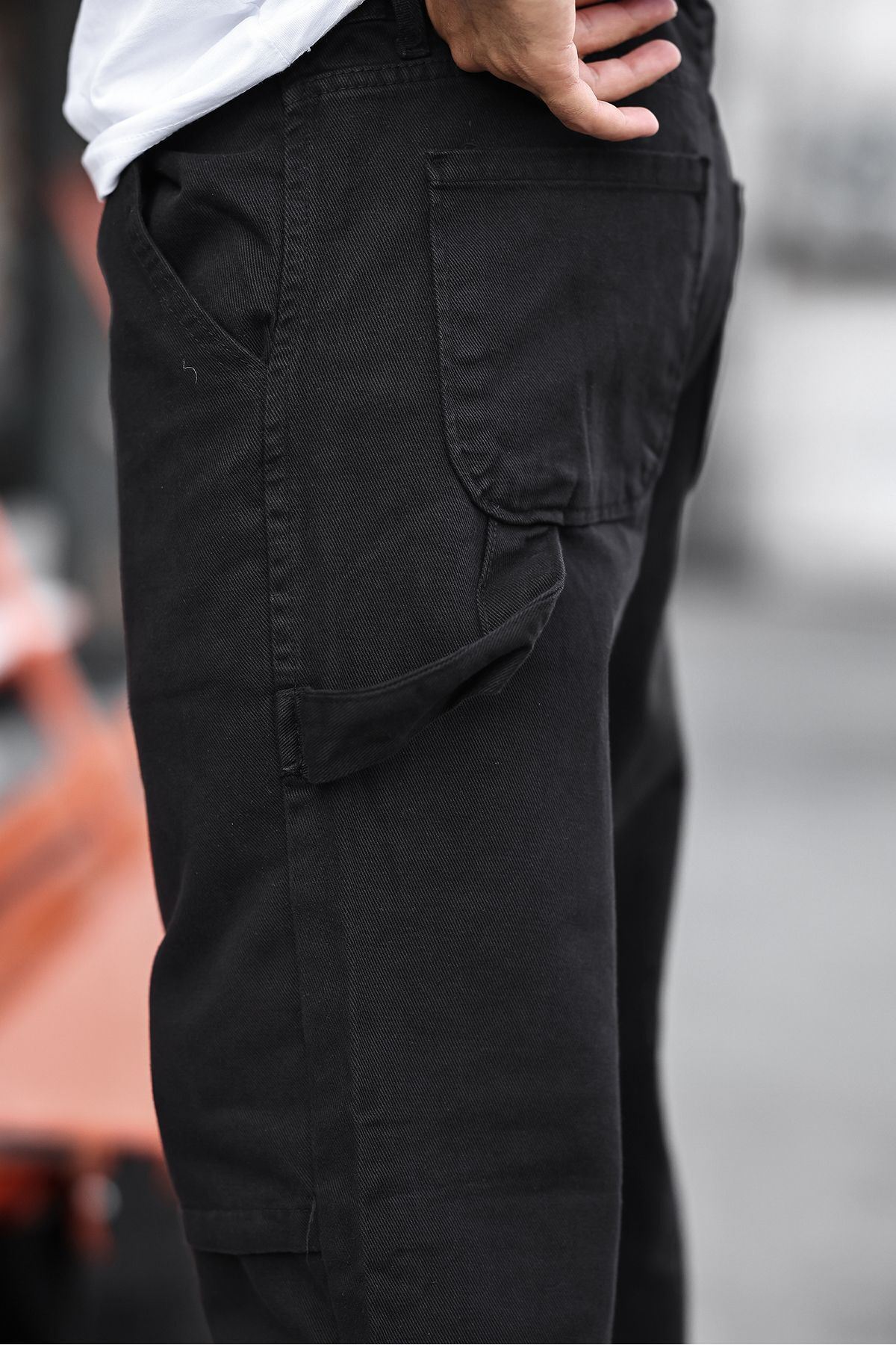 Erkek Kargo Cep Baggy Pantolon