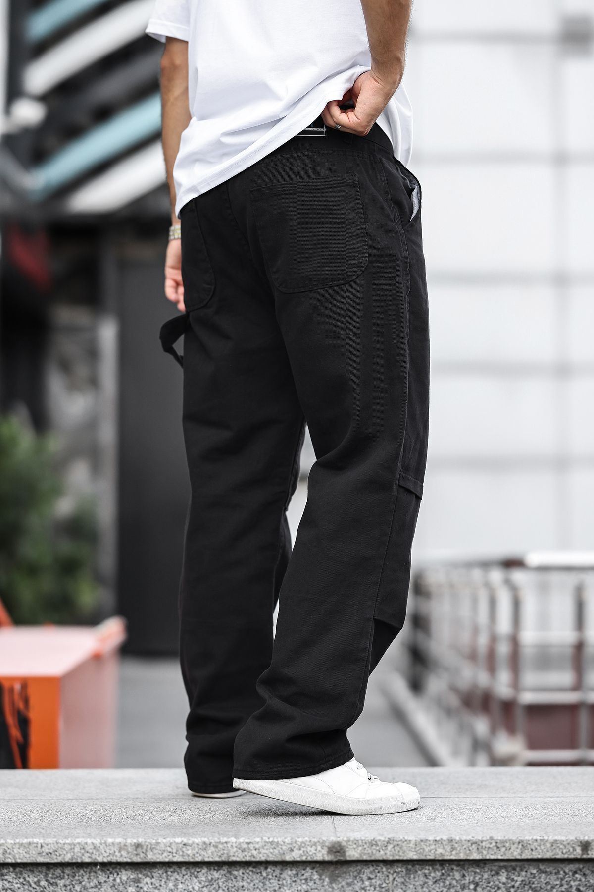 Erkek Kargo Cep Baggy Pantolon