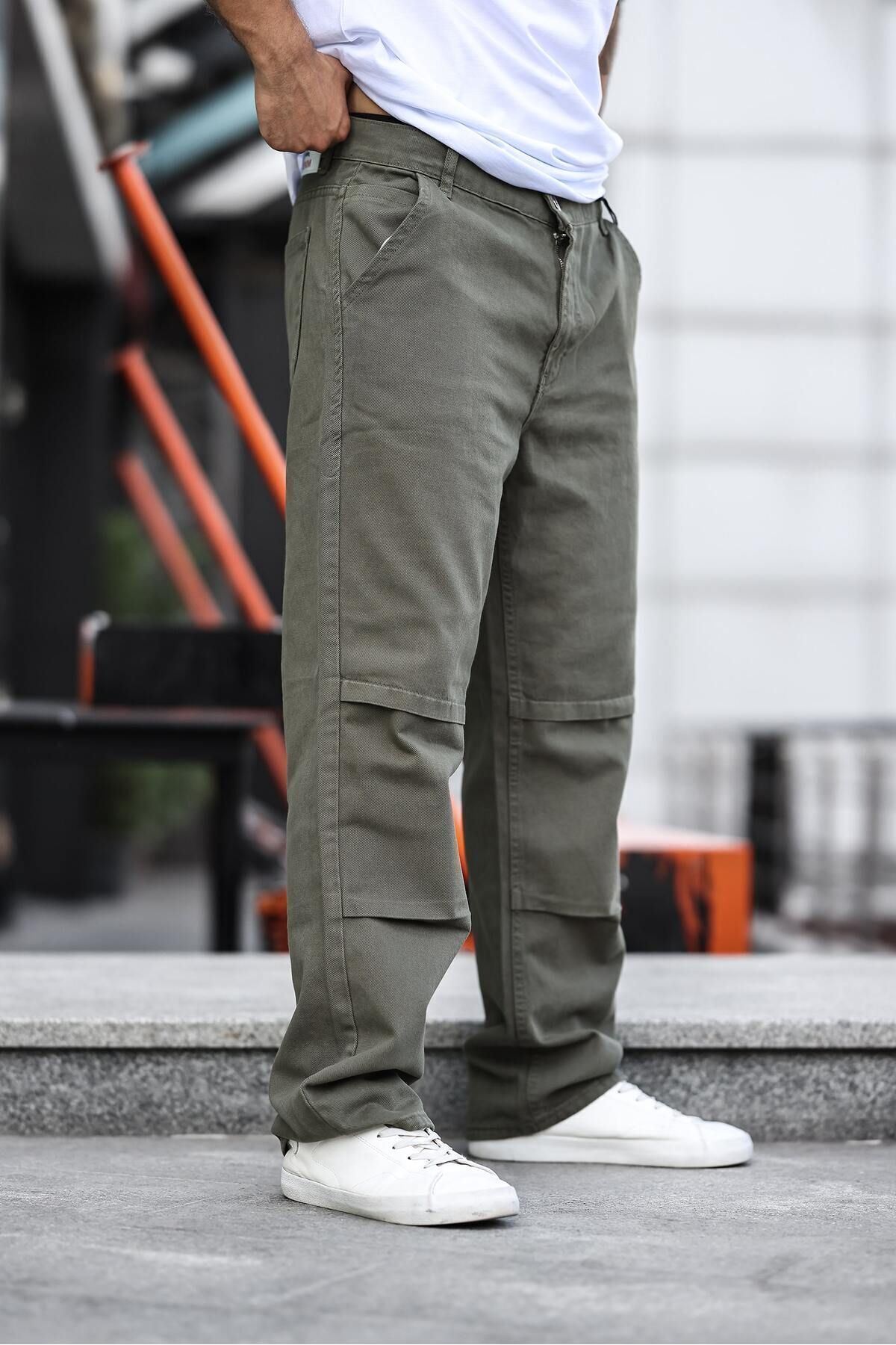 Erkek Kargo Cep Baggy Pantolon