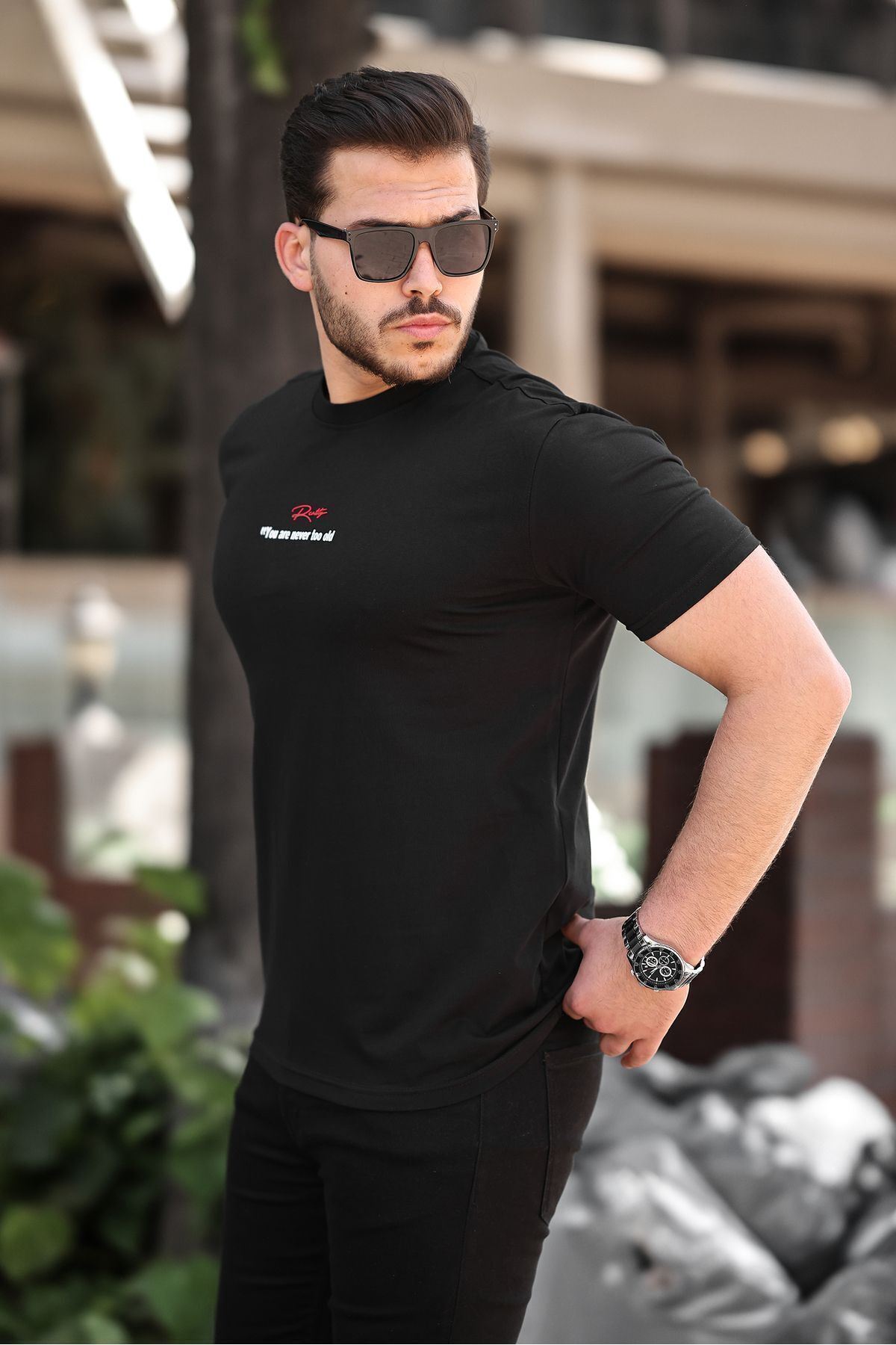 Erkek Slim Fit T-Shirt Ratty