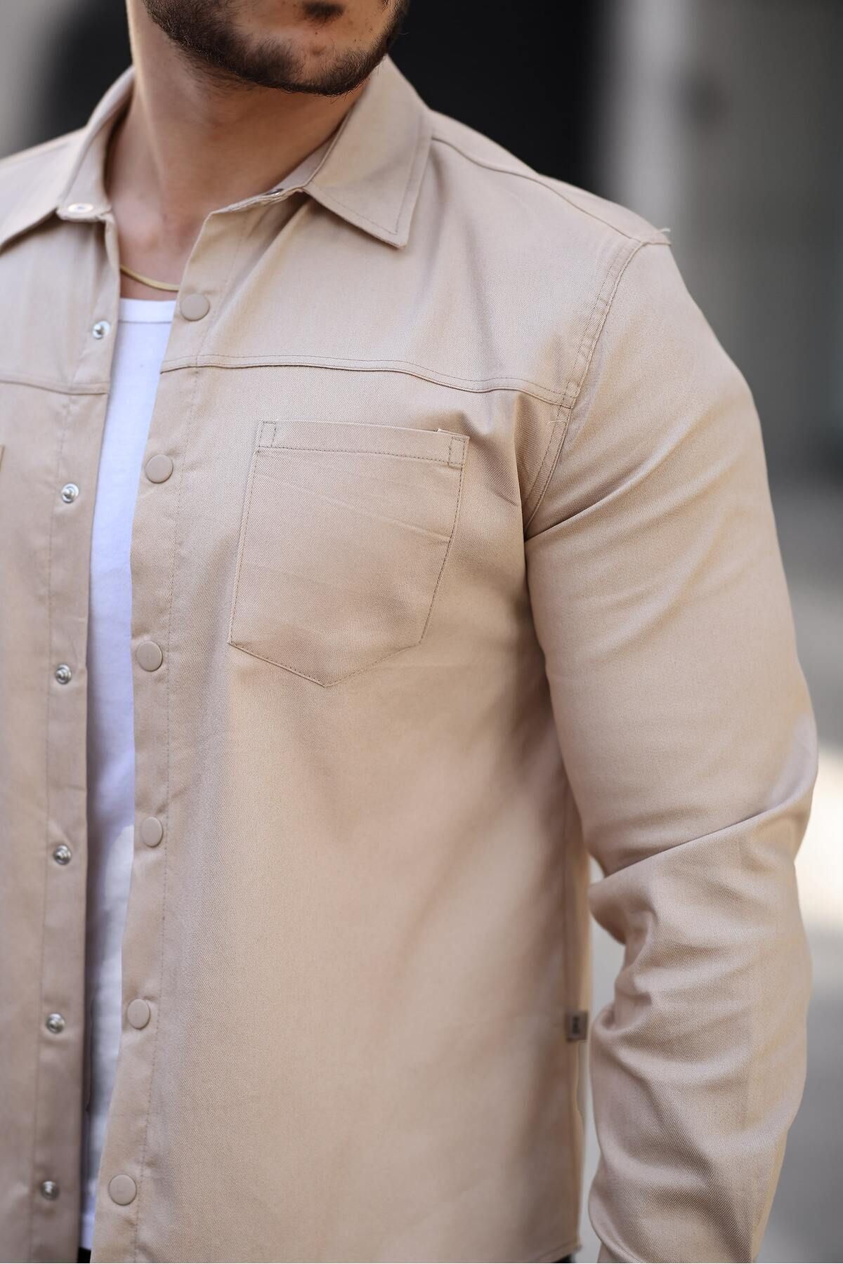 Erkek Çift Cep Kapaksız Gömlek