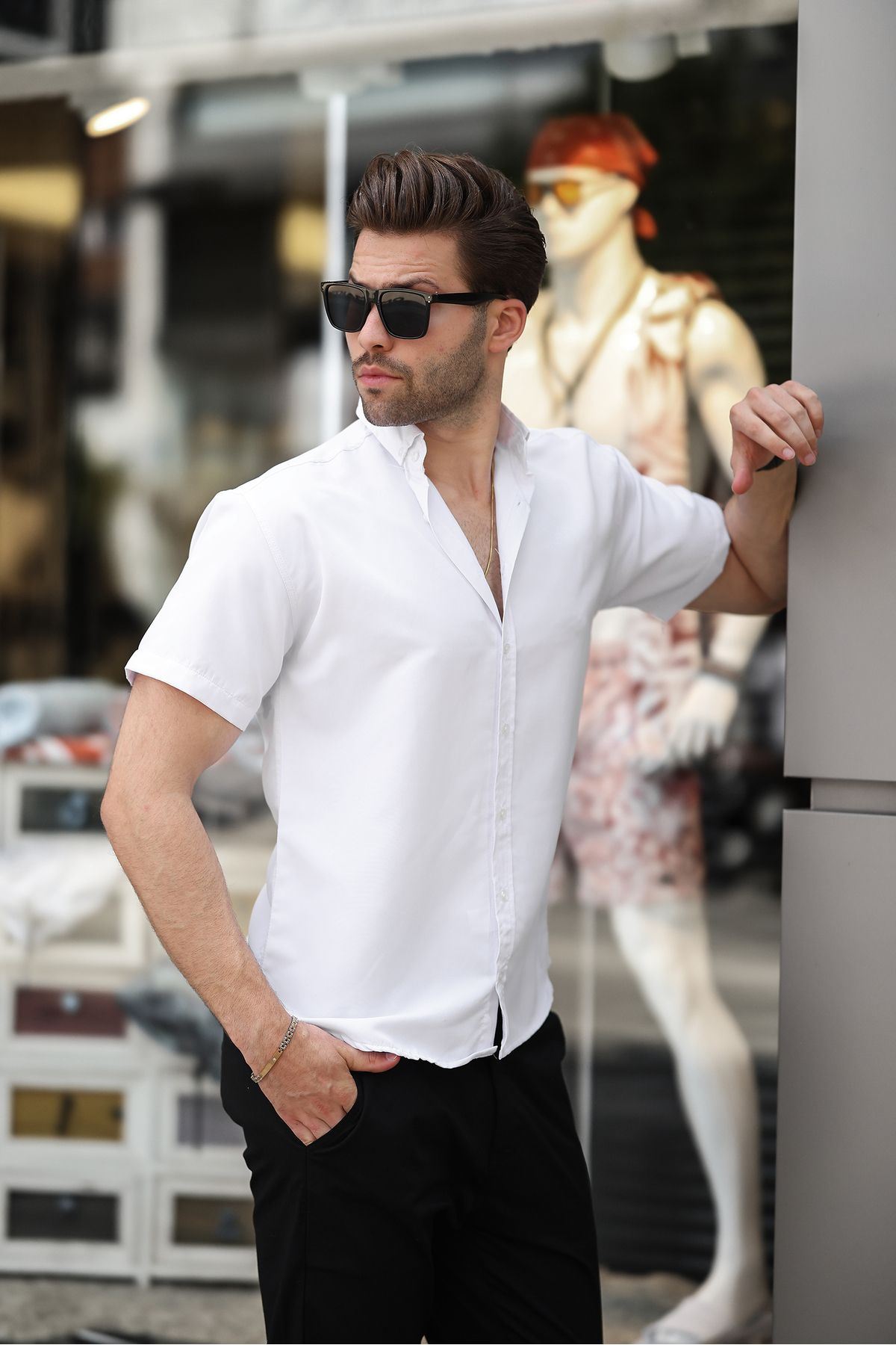 Kısa Kollu Klasik Gömlek