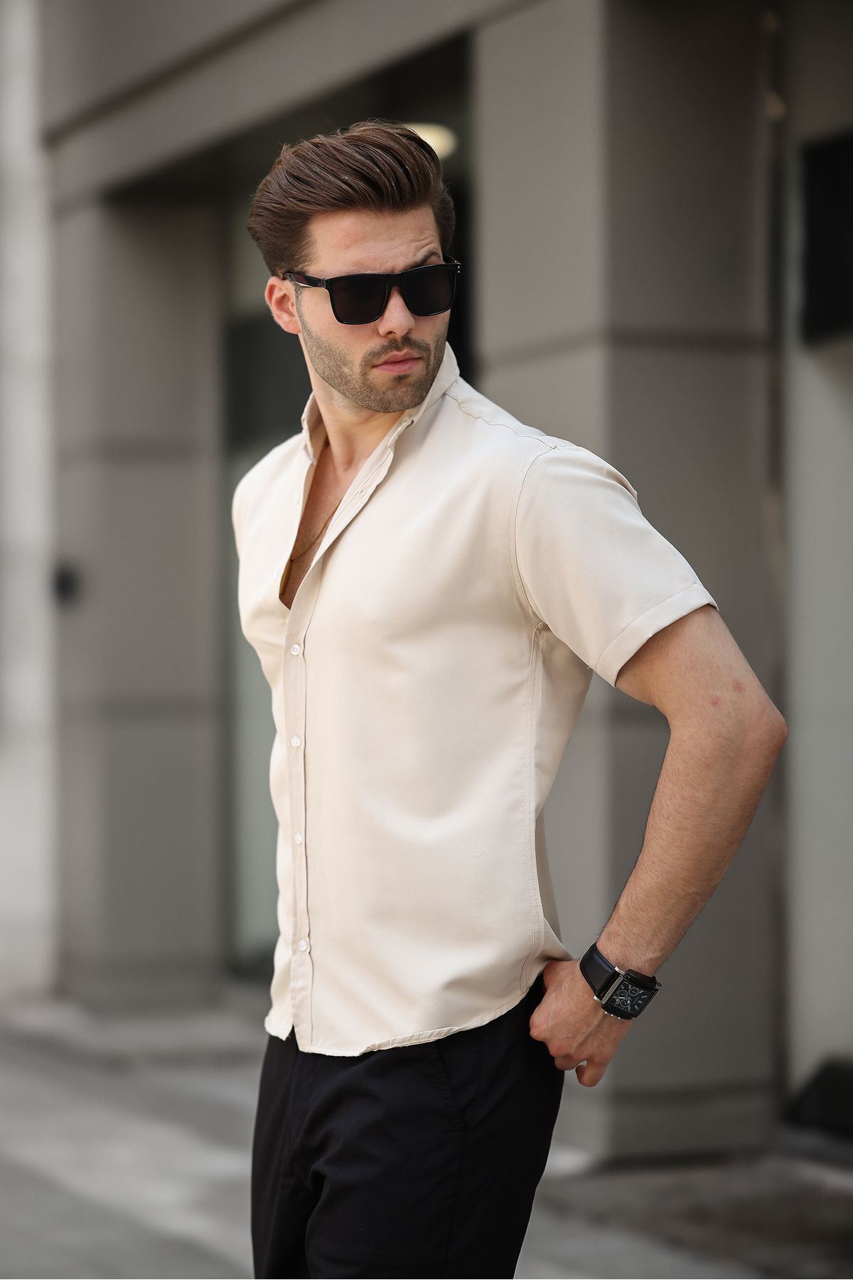 Kısa Kollu Klasik Gömlek
