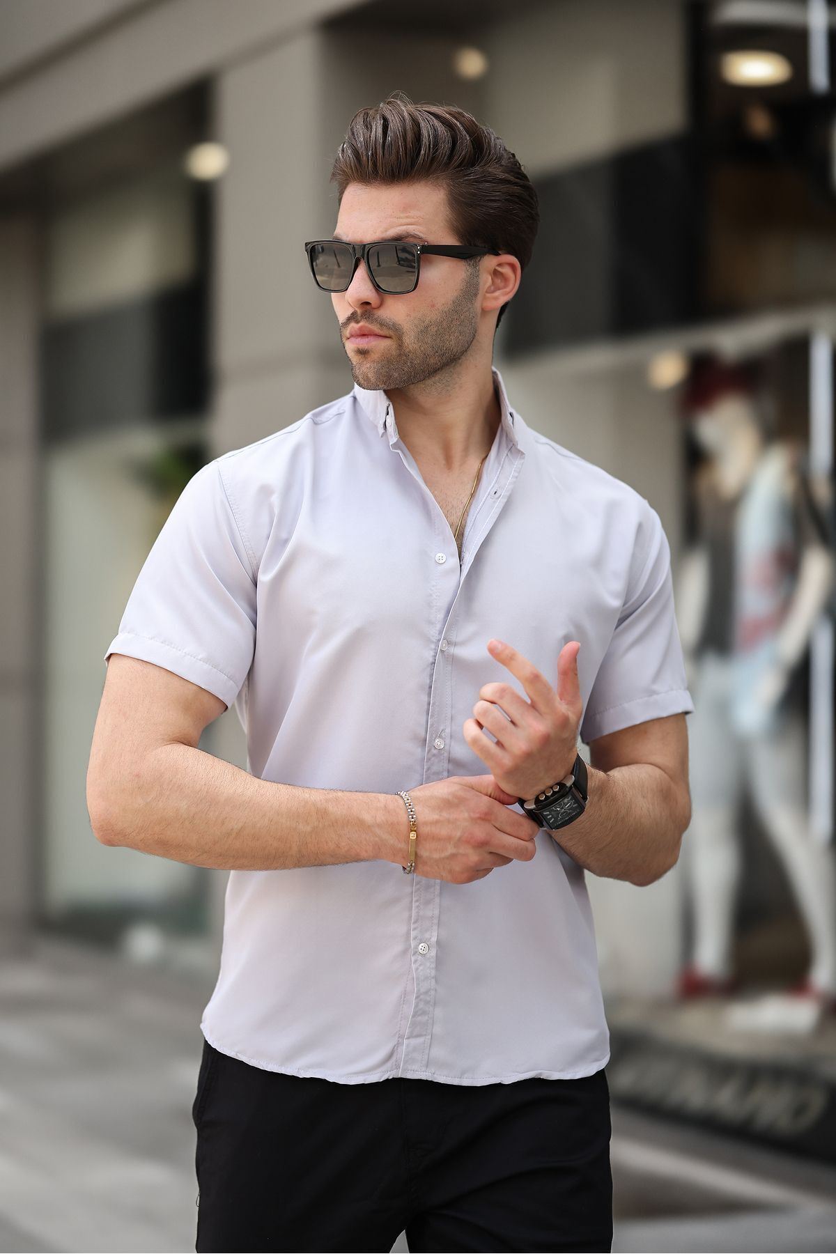 Kısa Kollu Klasik Gömlek