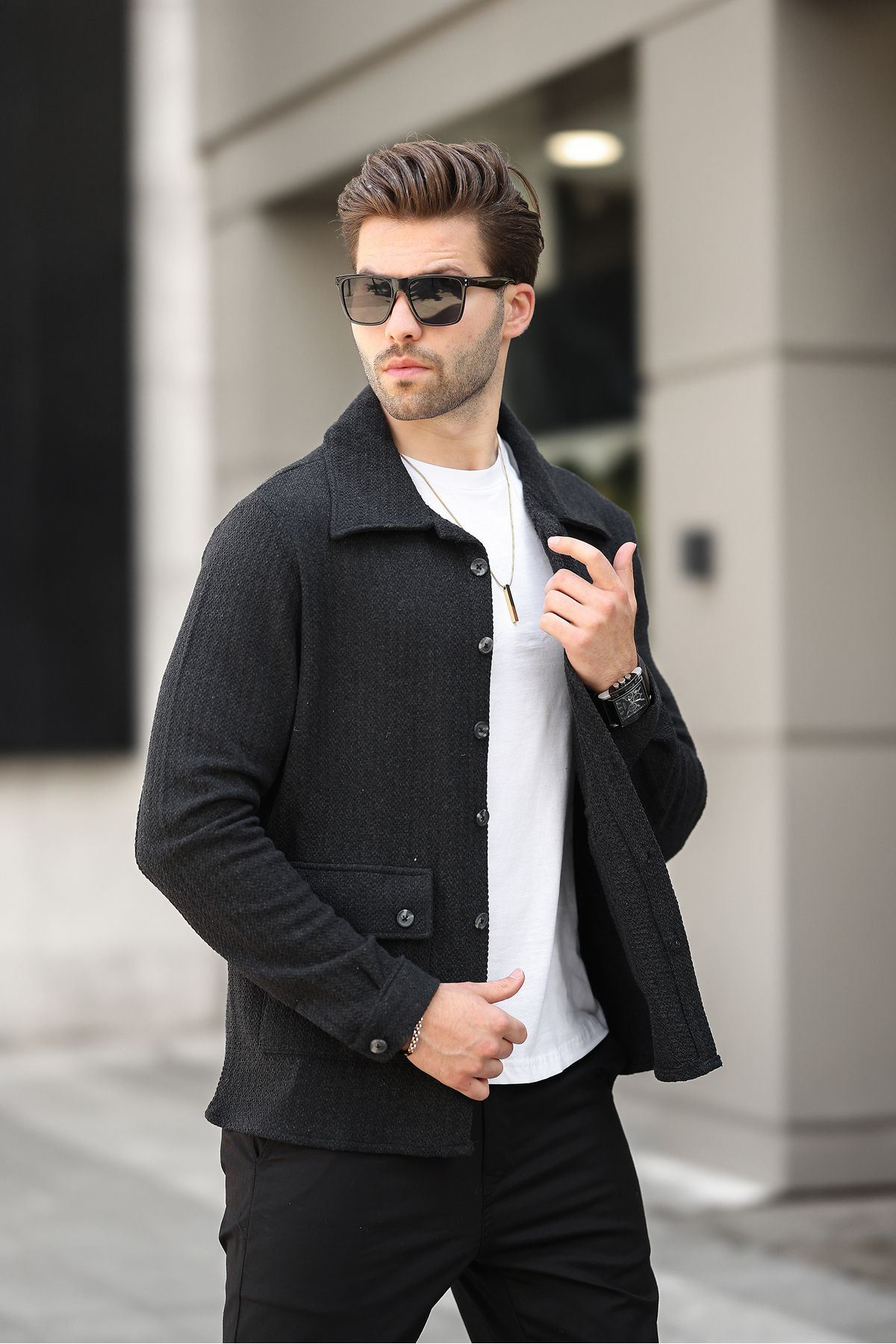 Düğme Detaylı Regular Fit Hırka