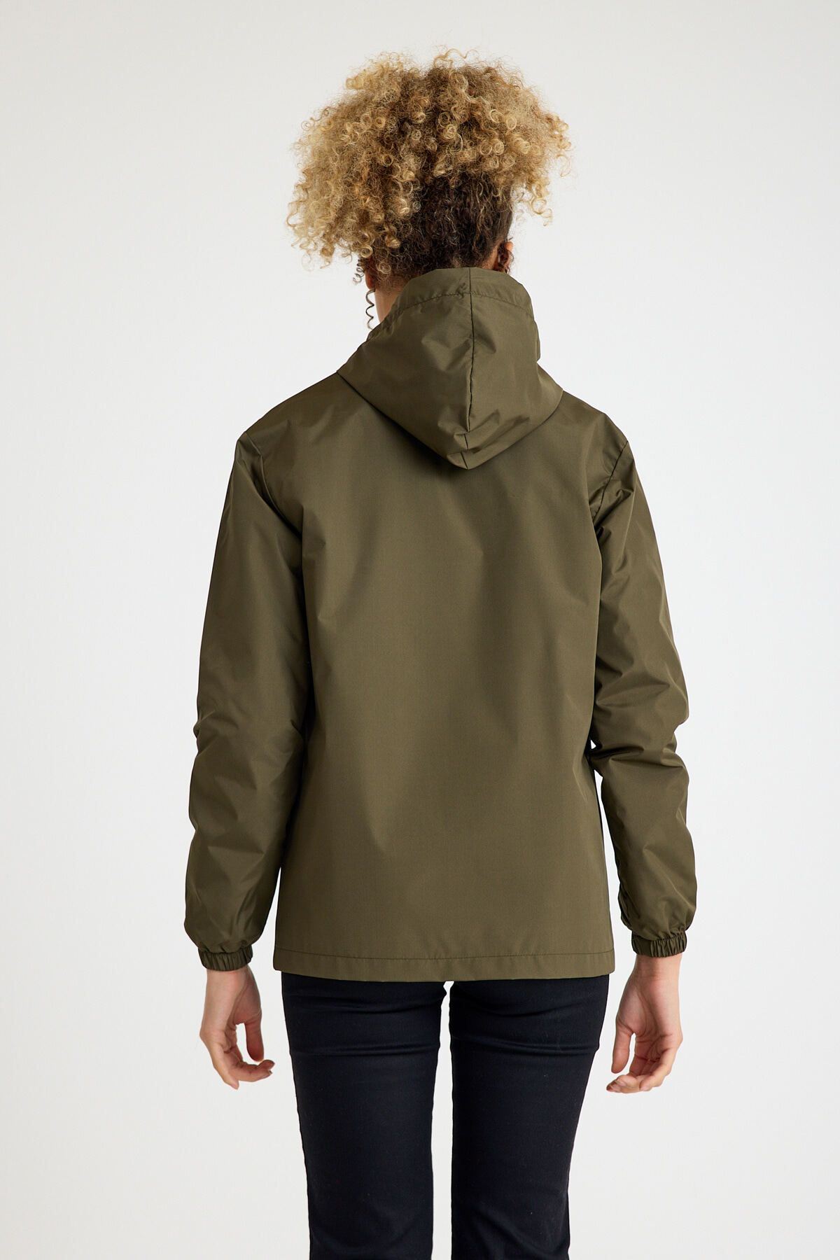 Kadın Içi Astarlı Suya Dayanıklı Kapüşonlu Yağmurluk