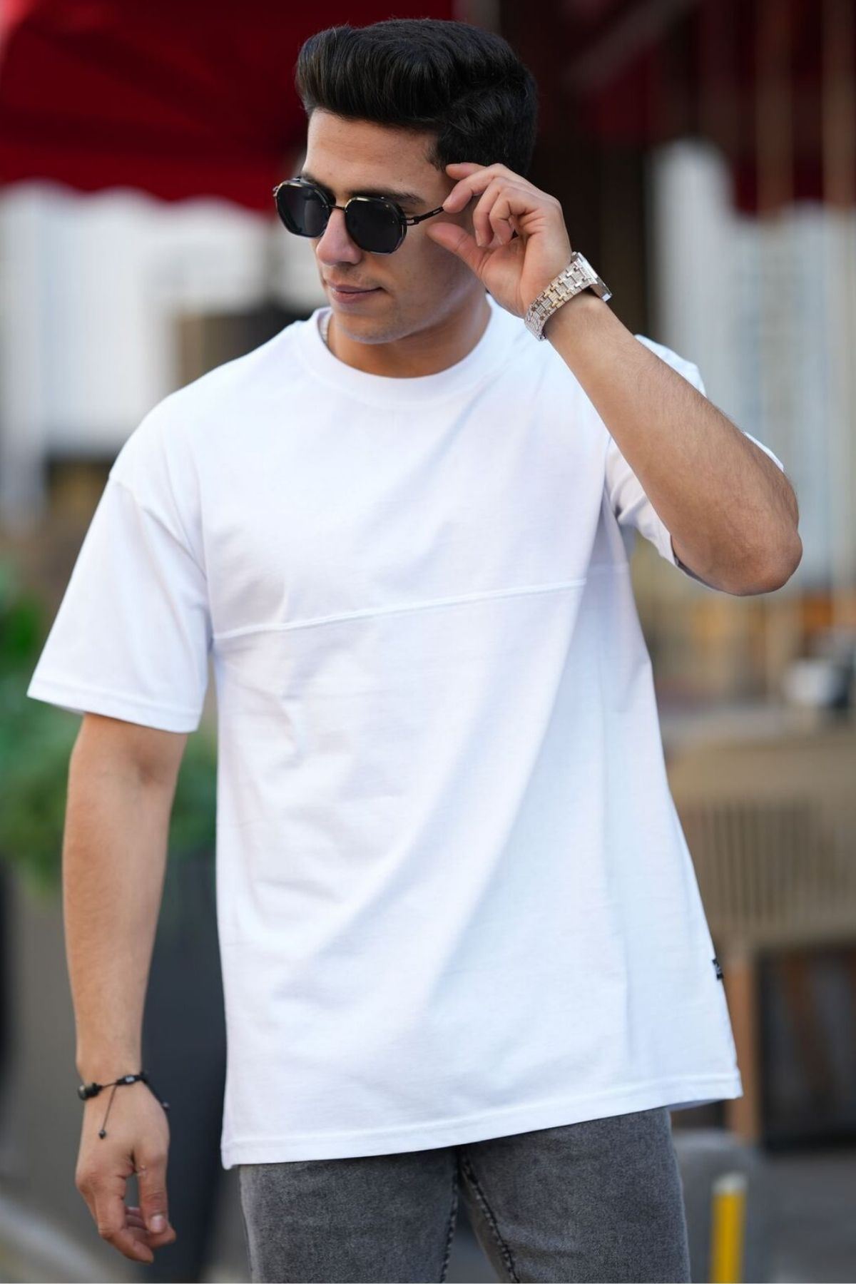 Oversize Dikiş İzli T-Shirt