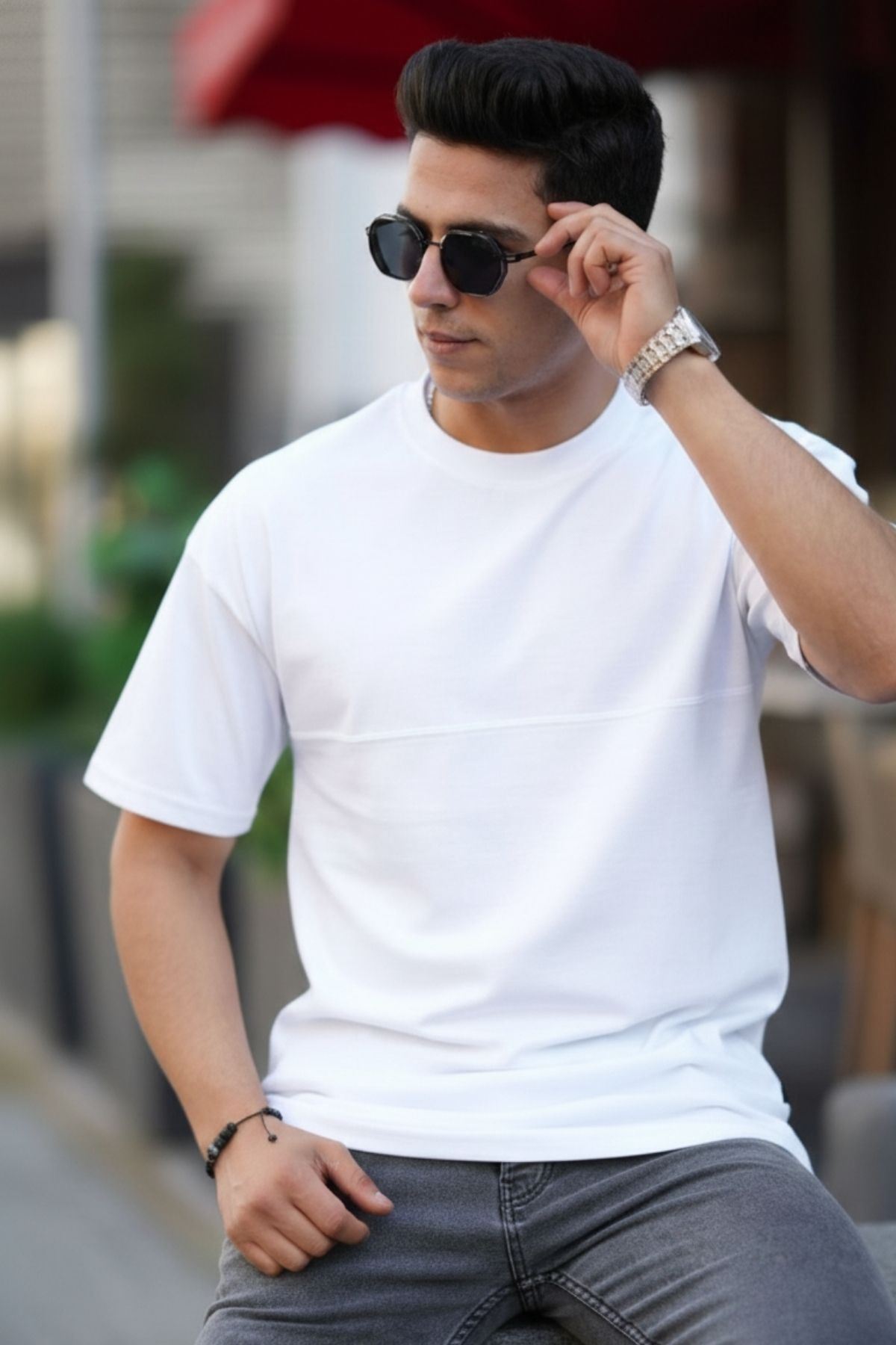 Oversize Dikiş İzli T-Shirt