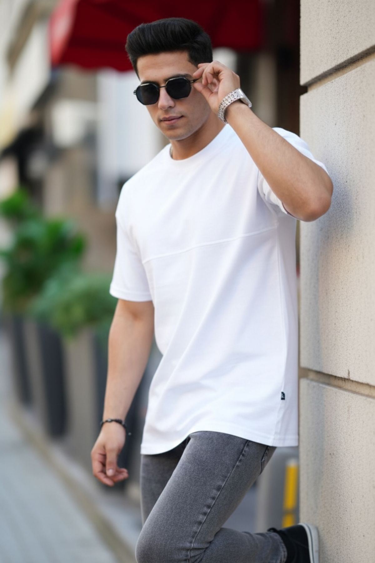 Oversize Dikiş İzli T-Shirt