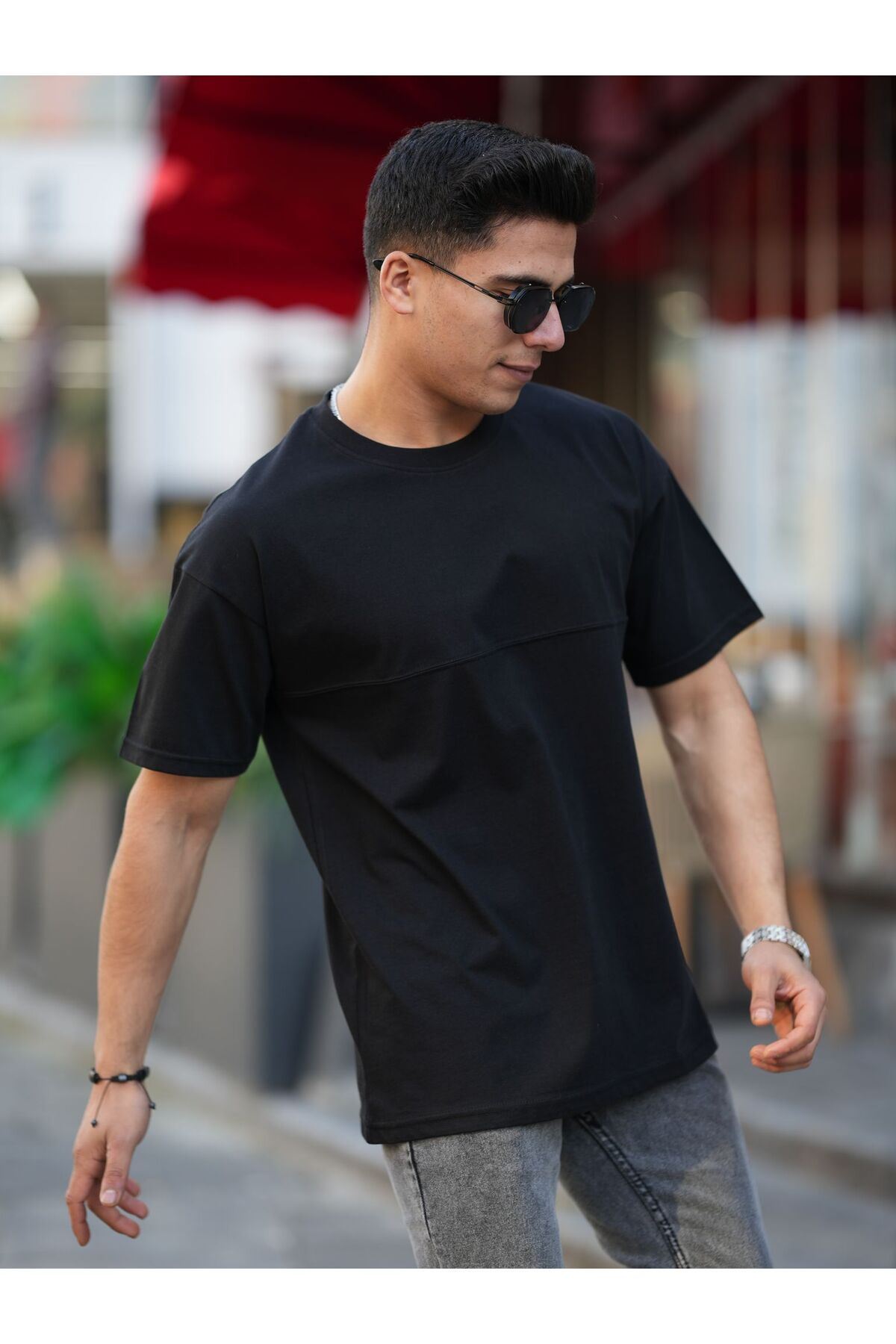 Oversize Dikiş İzli T-Shirt