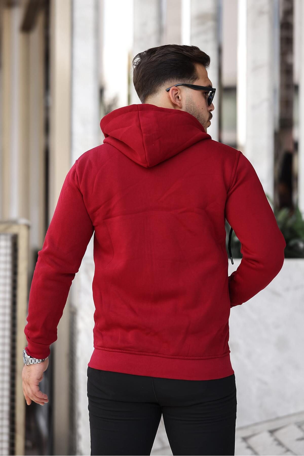 Üç İplik Fermuarlı Sweatshirt
