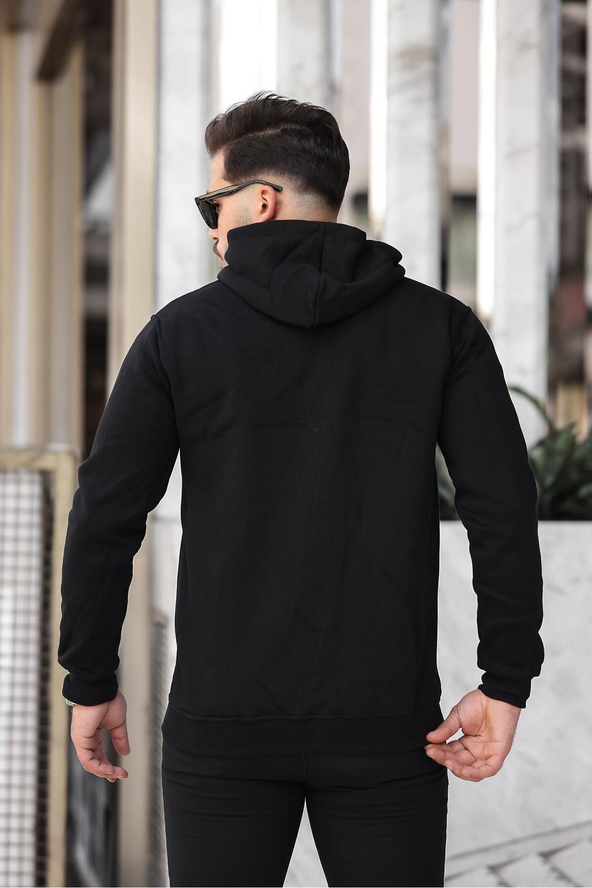 Üç İplik Fermuarlı Sweatshirt