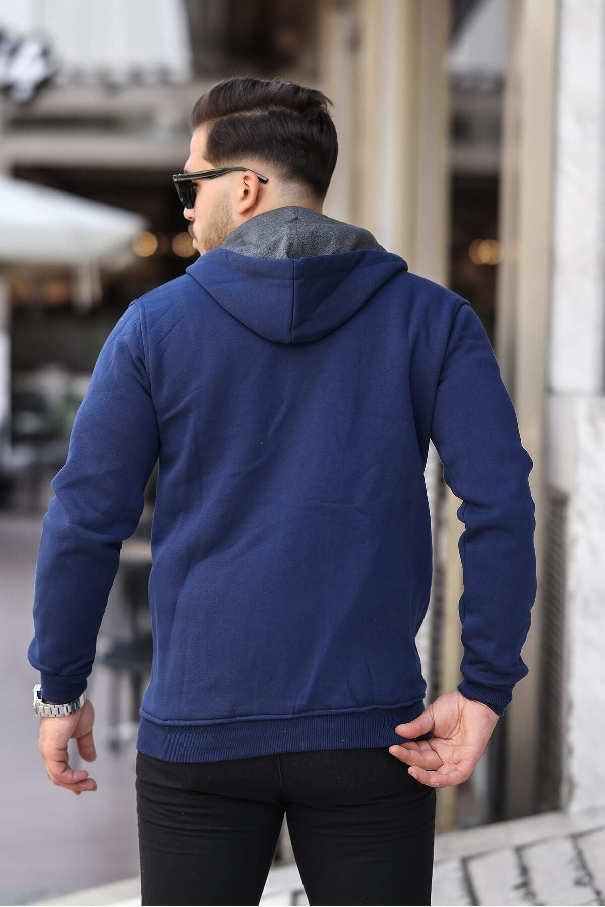Üç İplik Fermuarlı Sweatshirt
