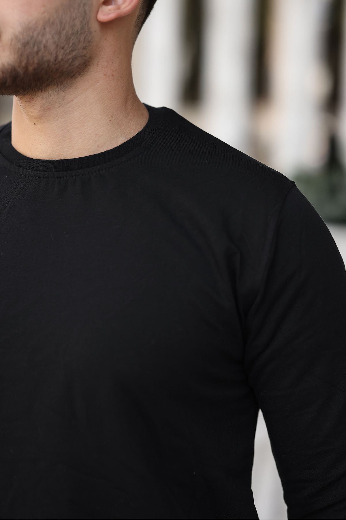 Erkek Kompakt Pamuklu Slim Fit Sweatshirt