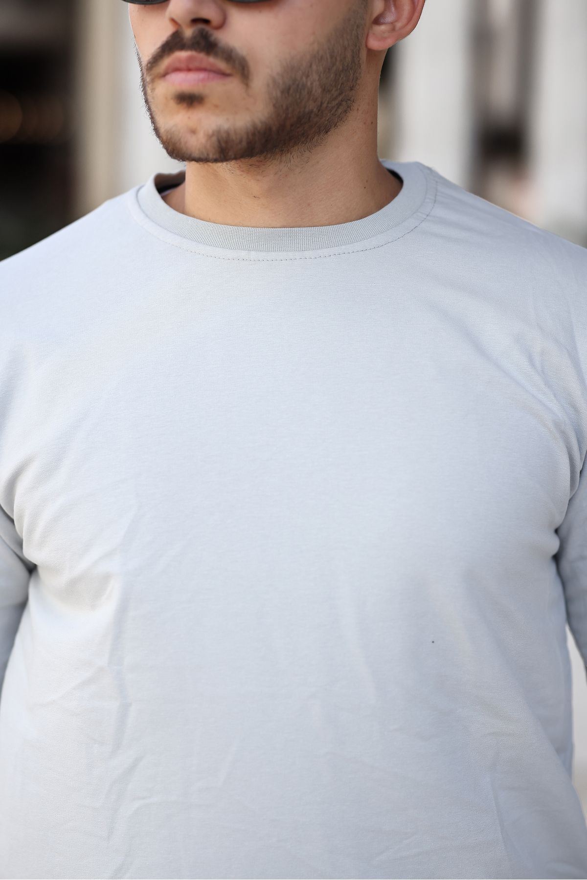 Erkek Kompakt Pamuklu Slim Fit Sweatshirt