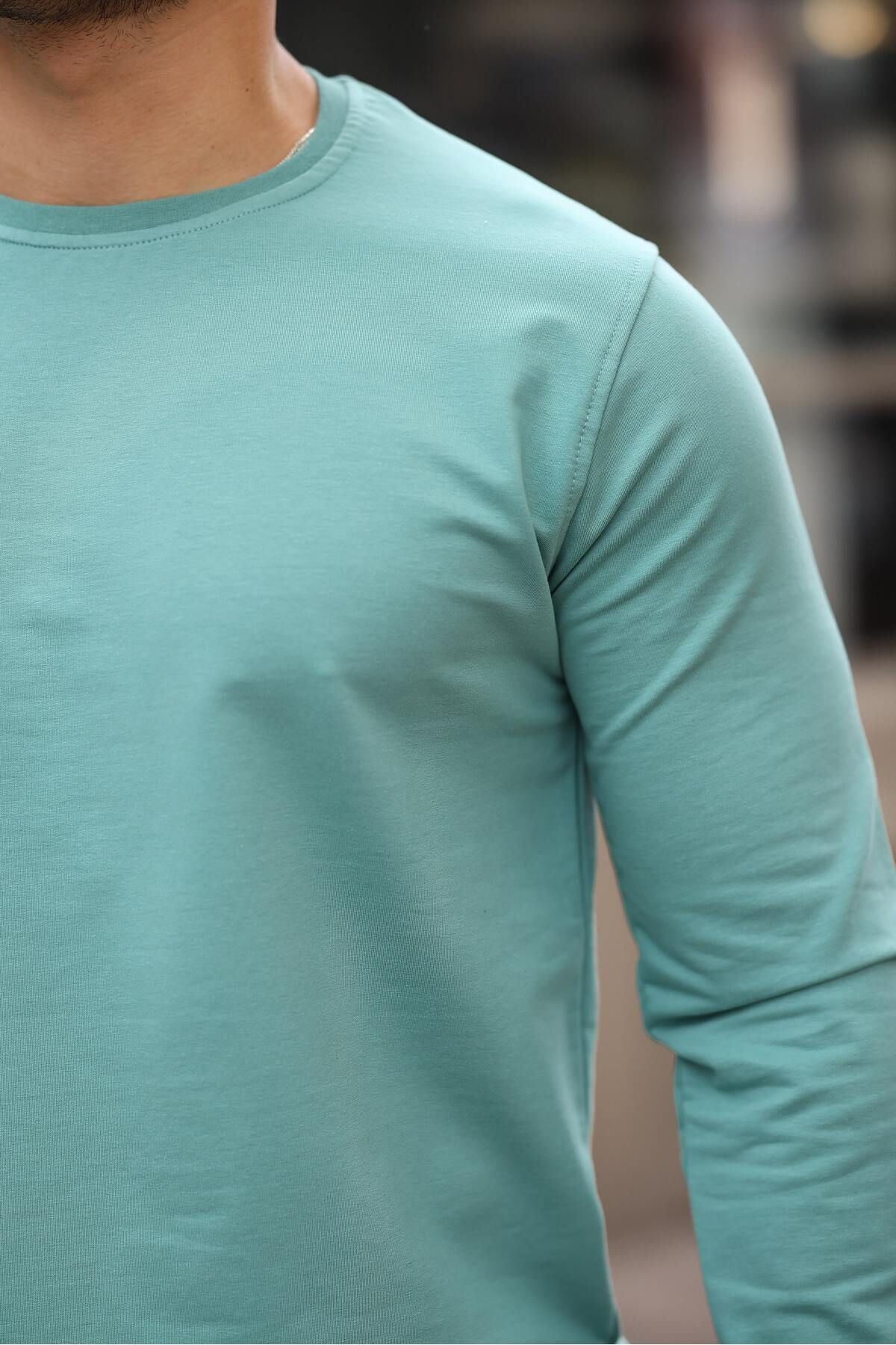 Erkek Kompakt Pamuklu Slim Fit Sweatshirt