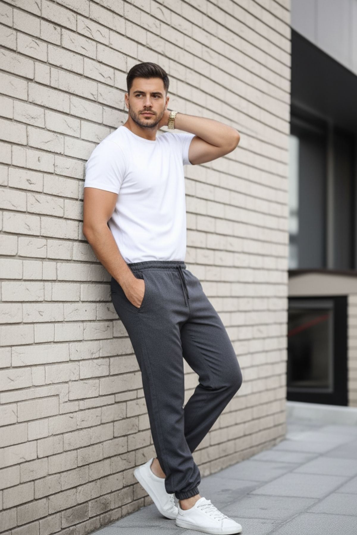 Erkek Paça Lastikli Jogger Pantolon