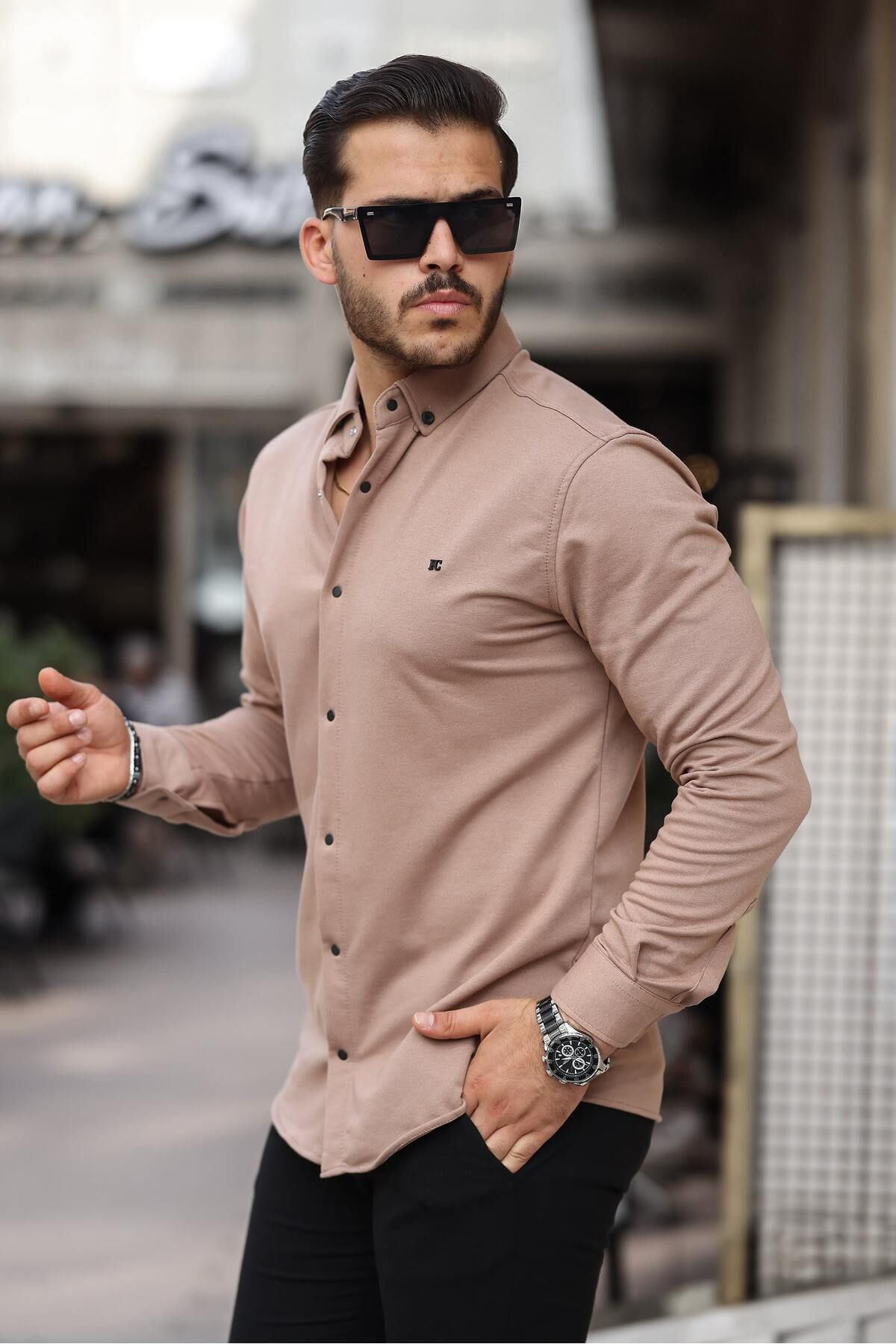 Düz Çıtçıtlı Kışlık Gömlek