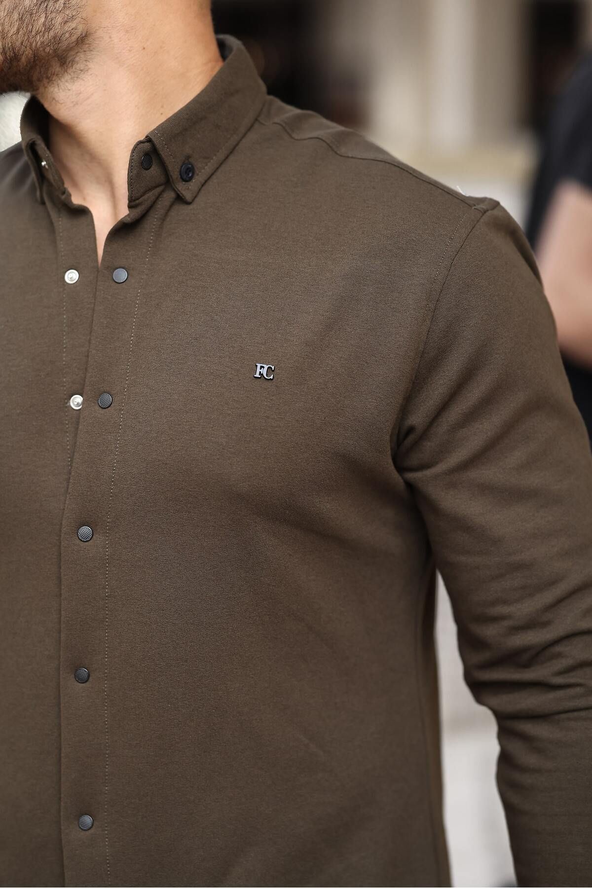 Düz Çıtçıtlı Kışlık Gömlek