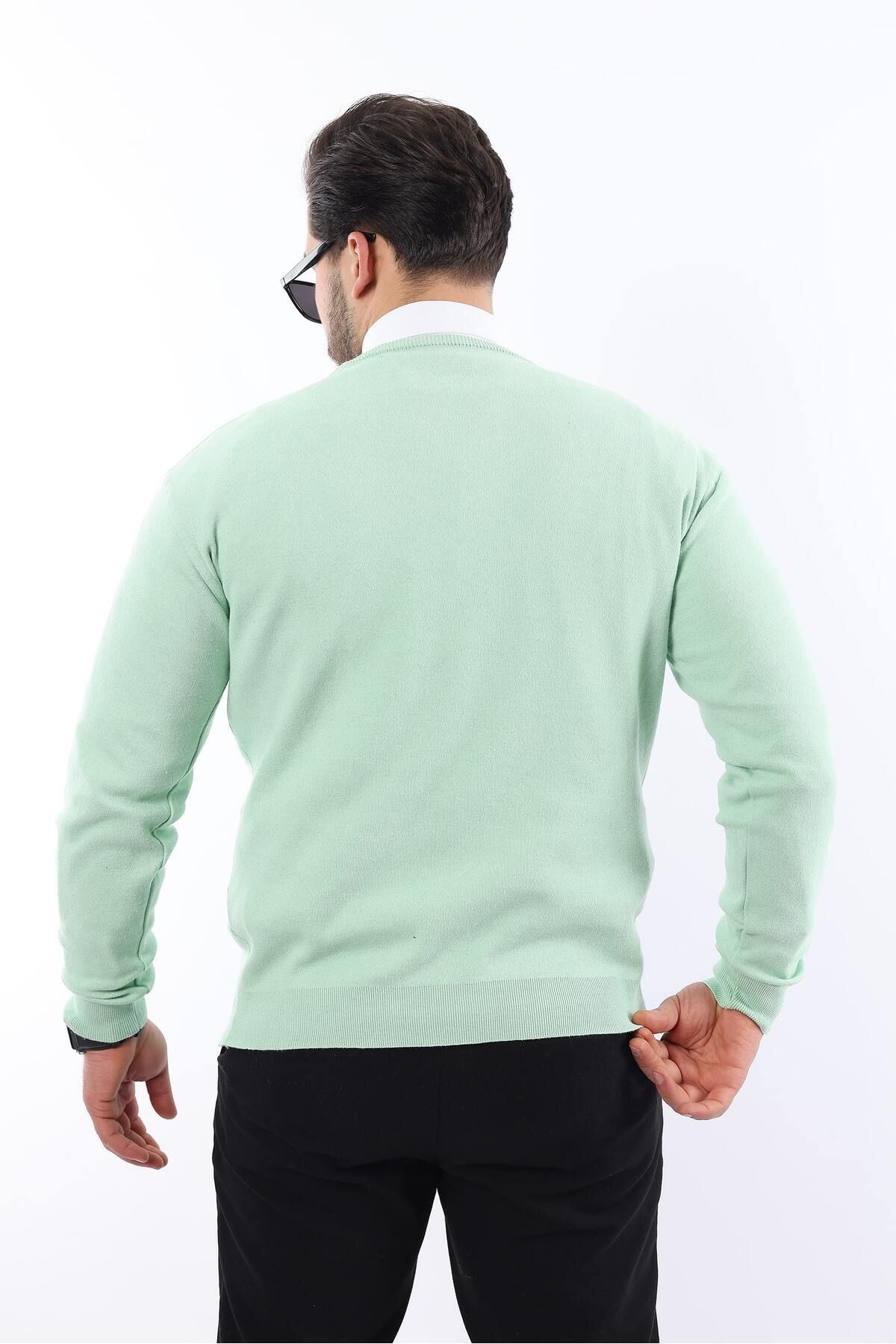 Sıfır Yaka Triko Kazak