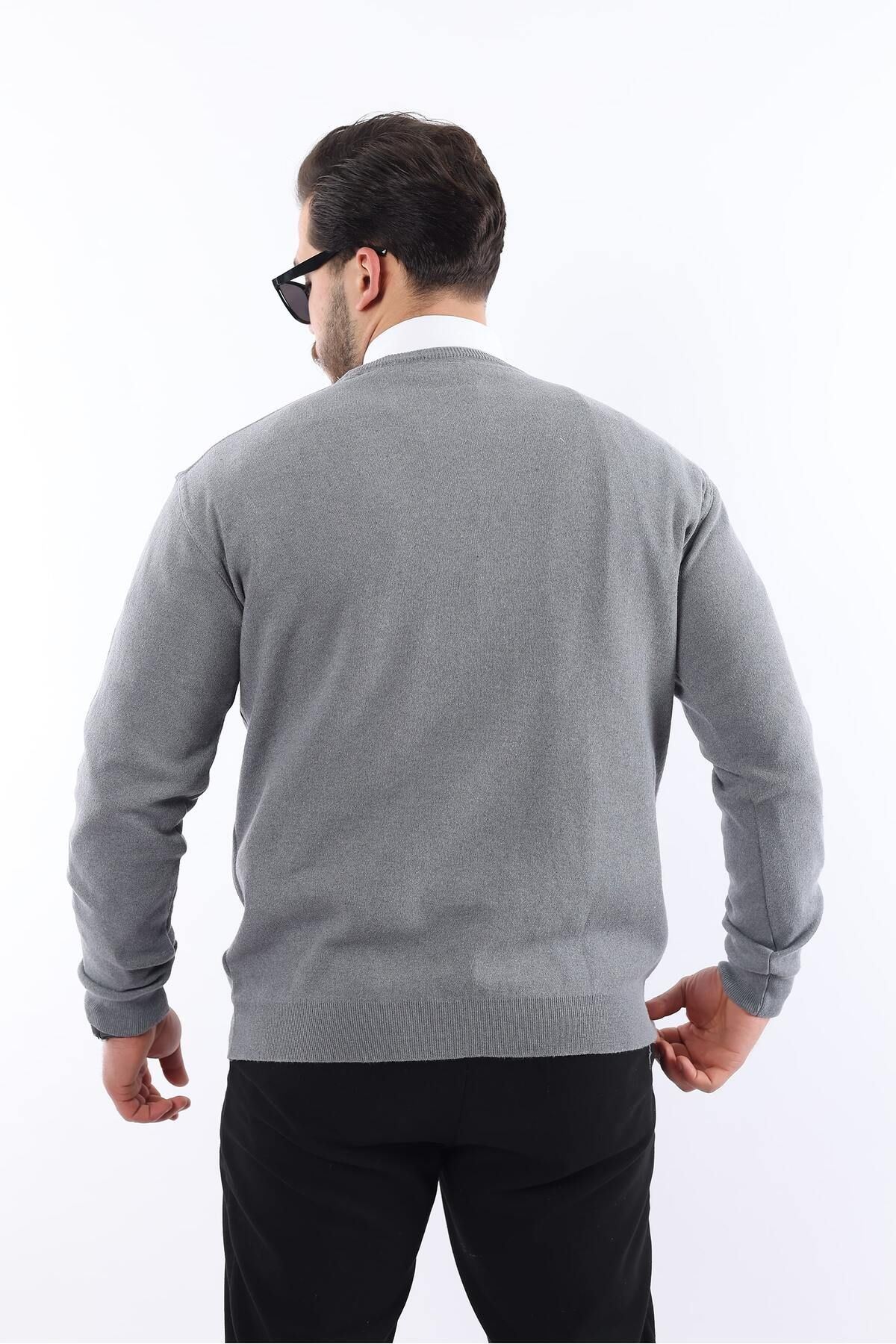 Sıfır Yaka Triko Kazak