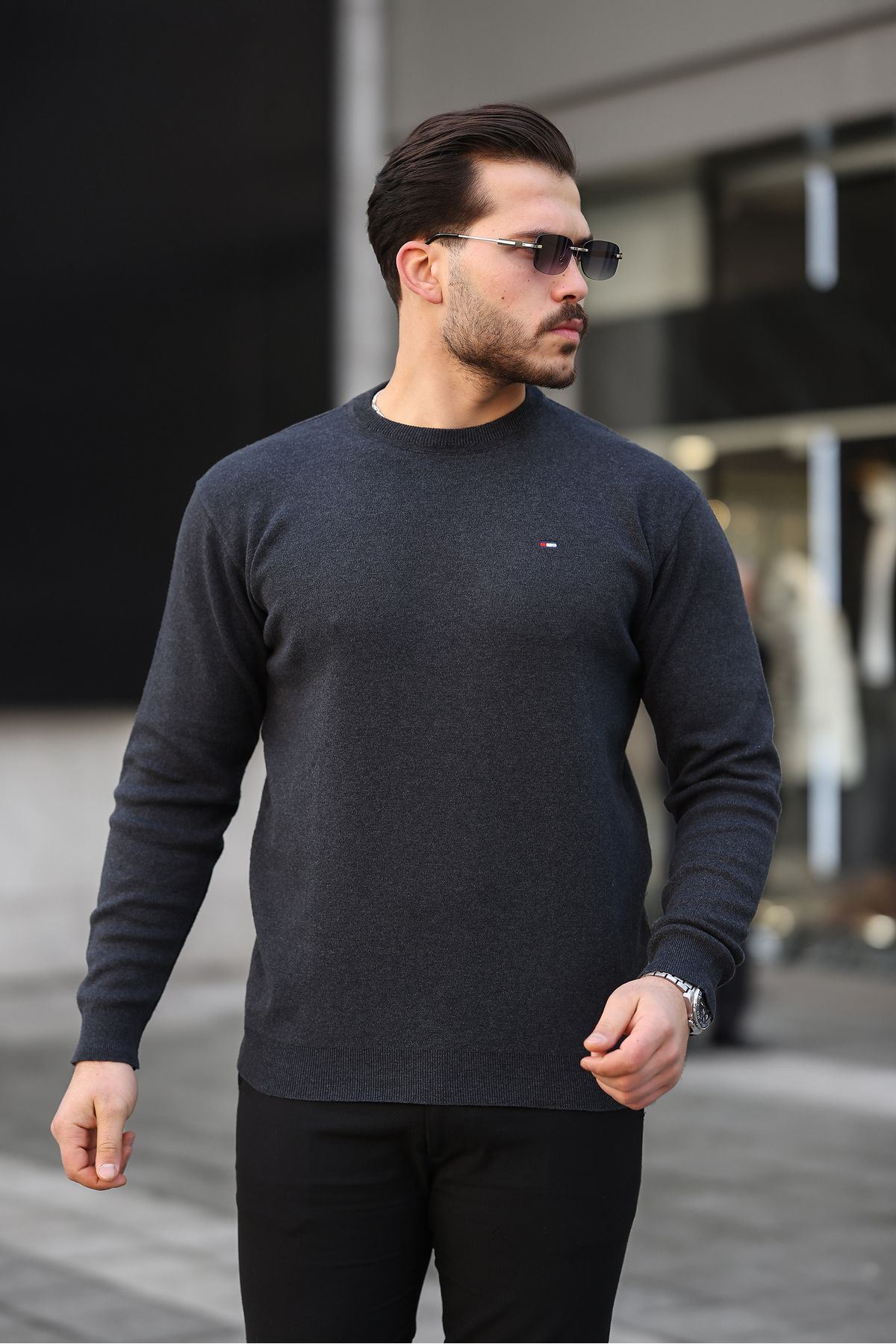 Sıfır Yaka Triko Kazak