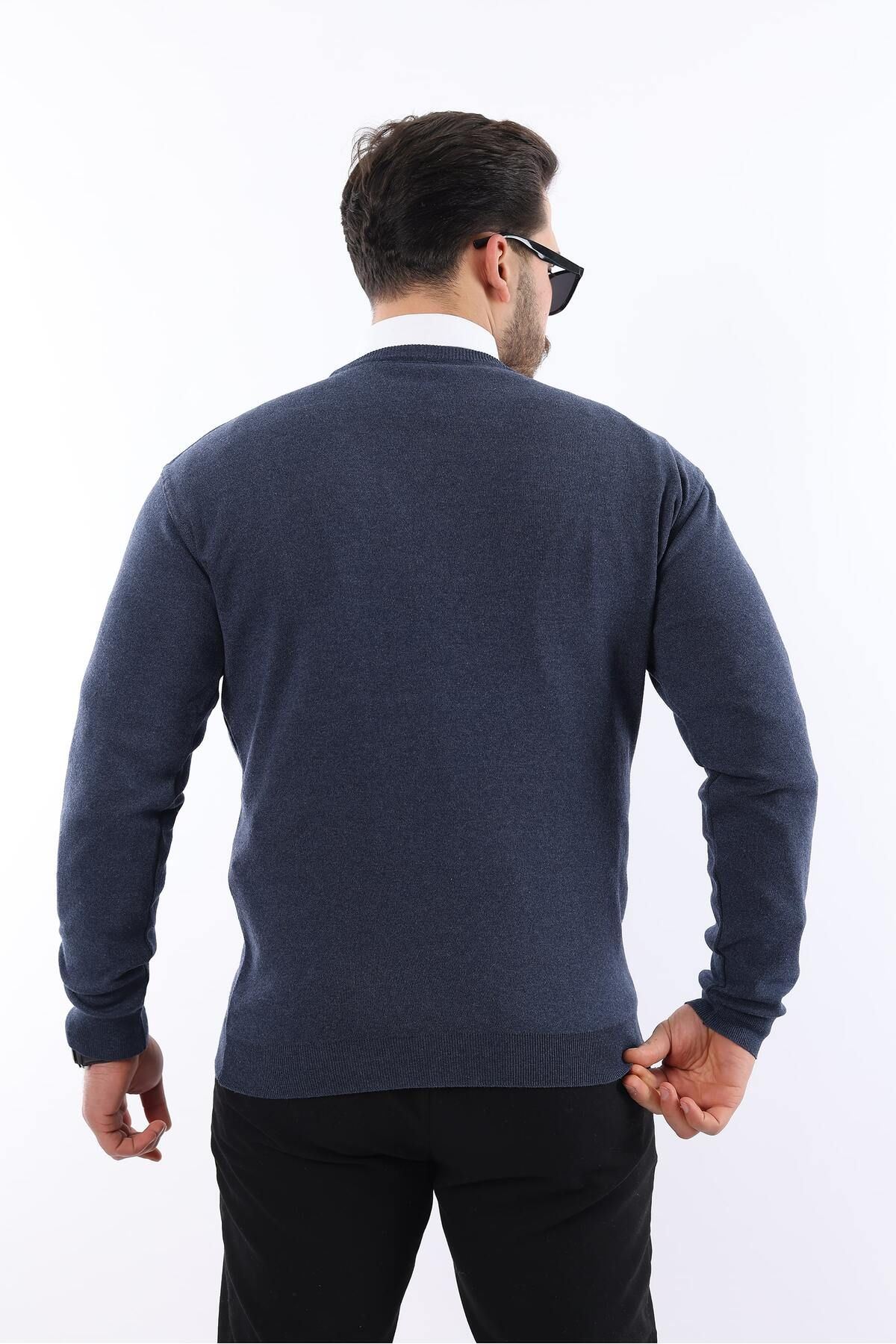 Sıfır Yaka Triko Kazak