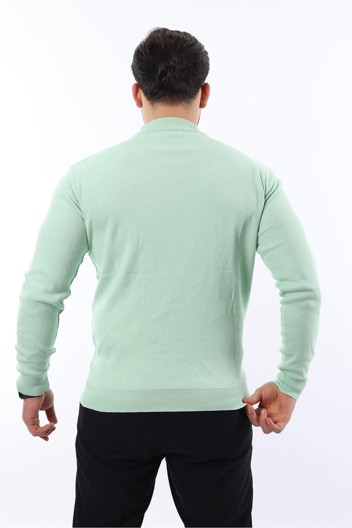 Erkek Yarım Balıkçı Yaka Triko Kazak