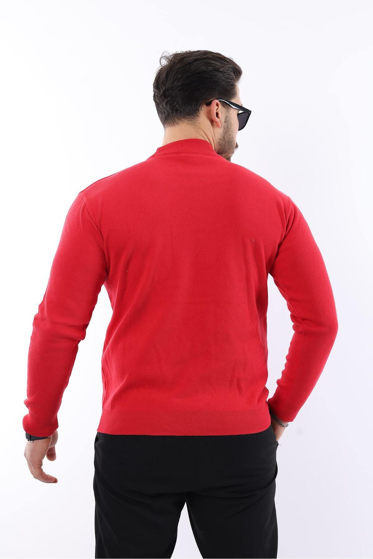 Erkek Yarım Balıkçı Yaka Triko Kazak