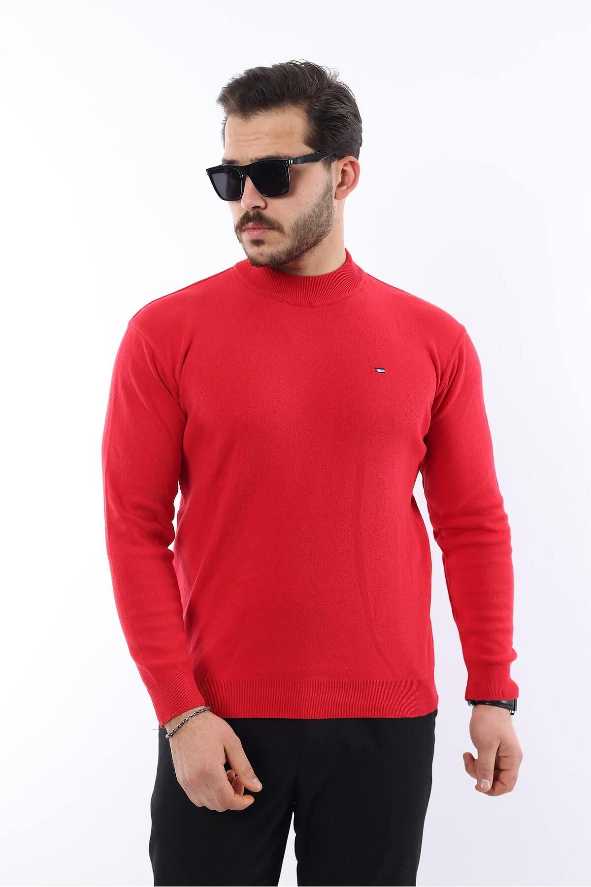 Erkek Yarım Balıkçı Yaka Triko Kazak