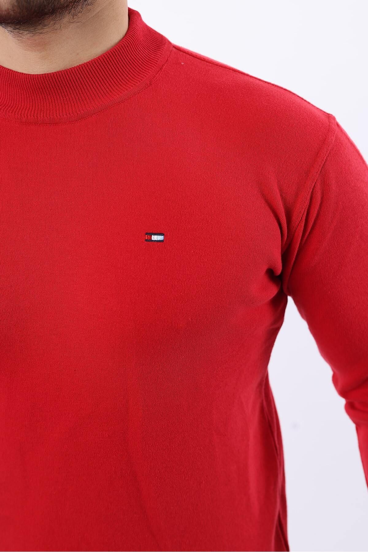 Erkek Yarım Balıkçı Yaka Triko Kazak