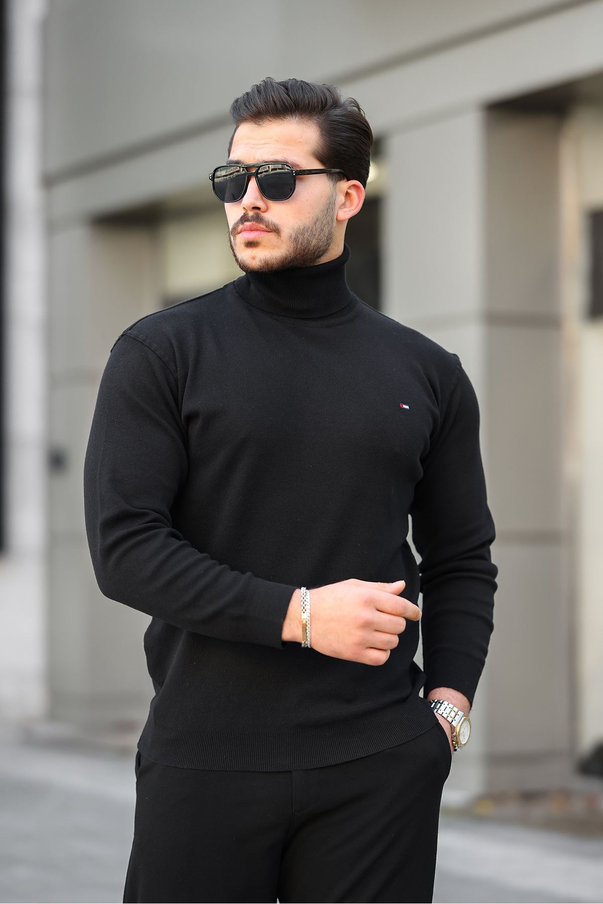 Erkek Tam Balıkçı Yaka Triko Kazak