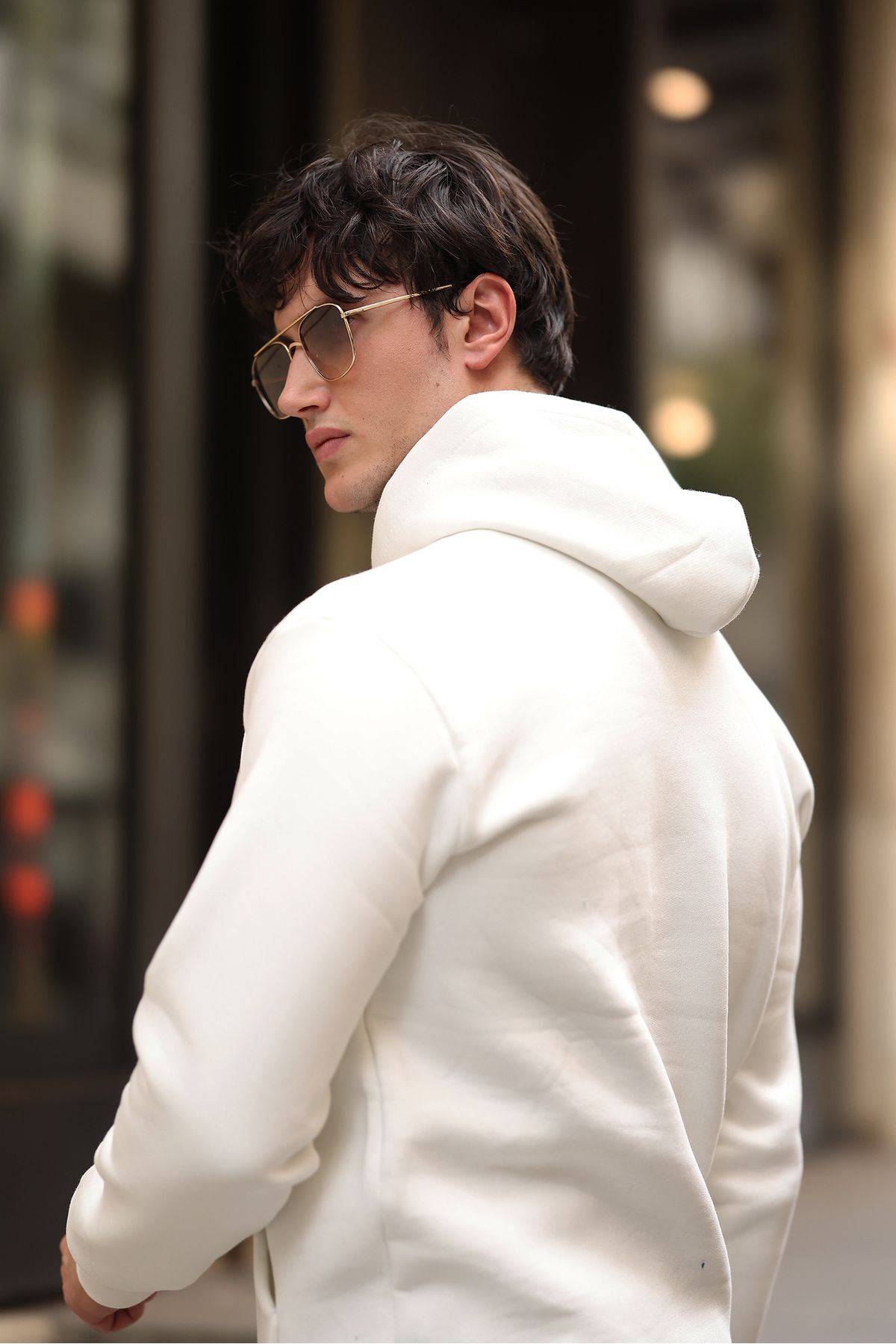 Üç İplik Şardonlu Kanguru Cep Sweatshirt