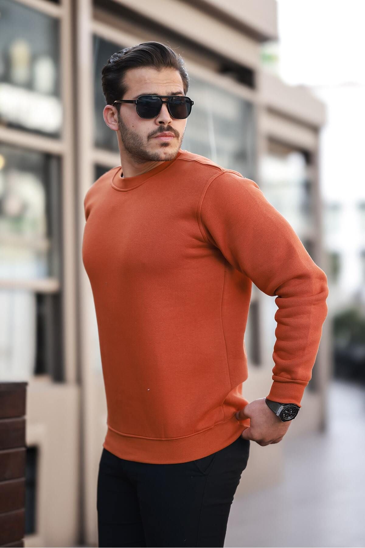 Erkek Oversize Üç Iplik Kompakt Pamuklu Sweatshirt