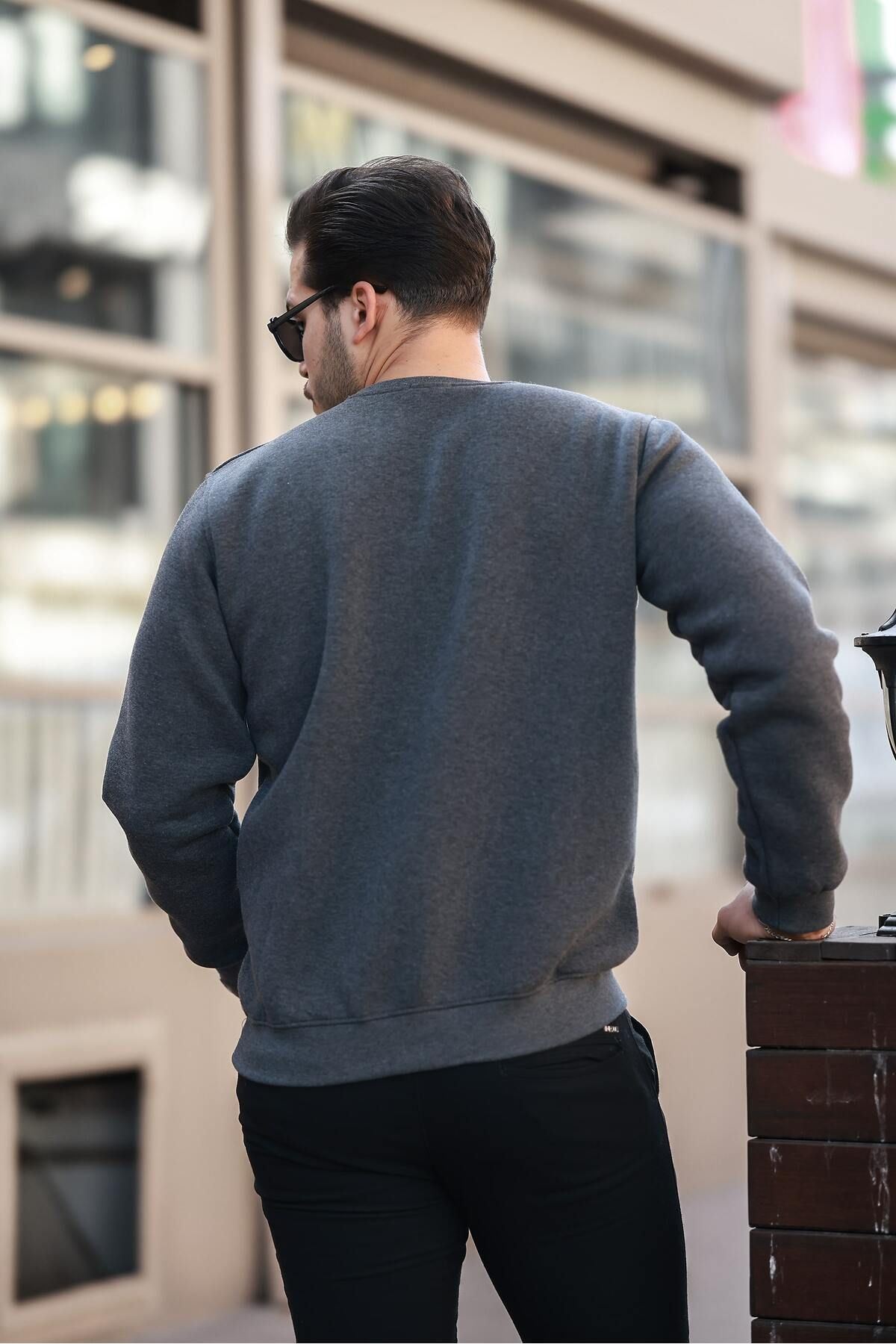 Erkek Oversize Üç Iplik Kompakt Pamuklu Sweatshirt