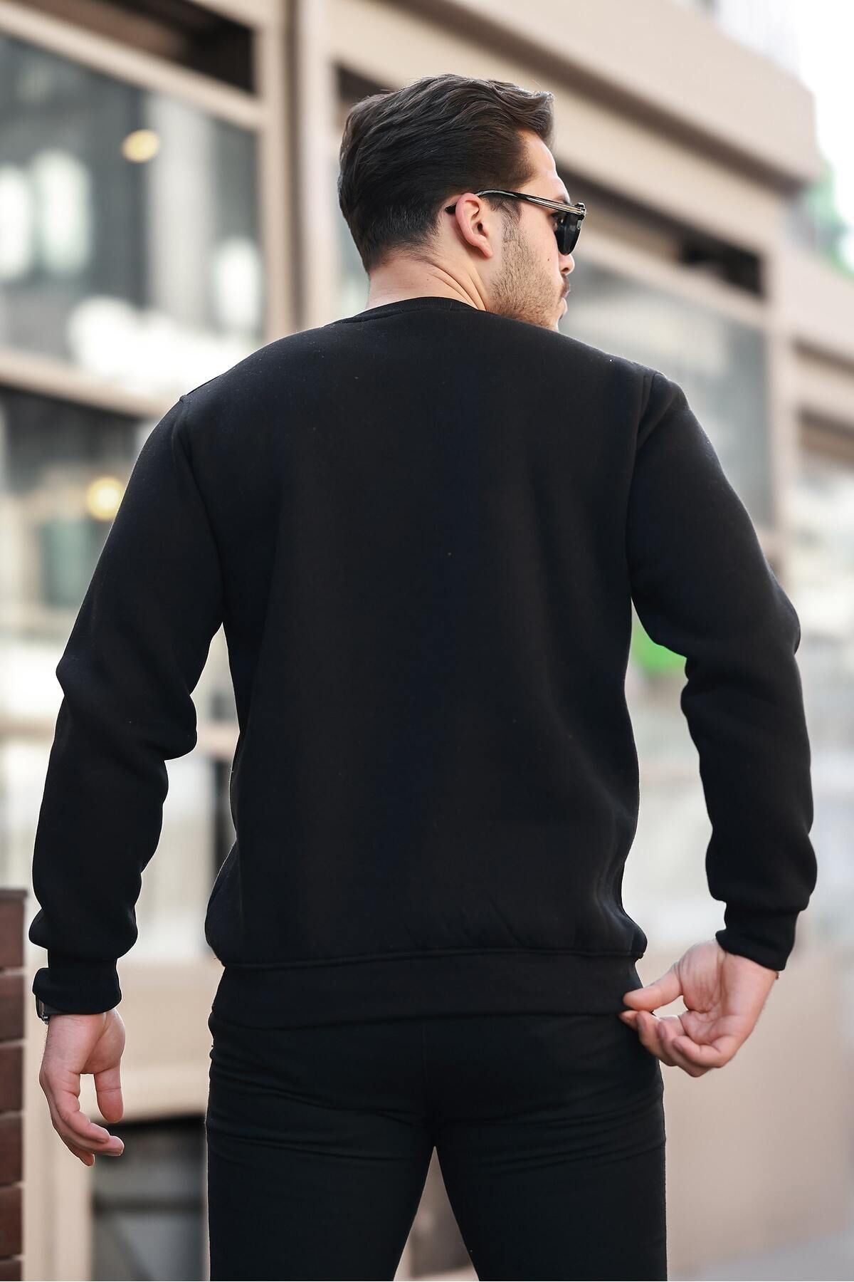 Erkek Oversize Üç Iplik Kompakt Pamuklu Sweatshirt