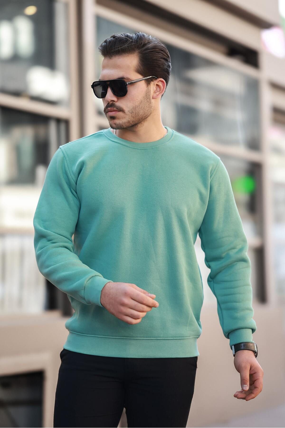 Erkek Oversize Üç Iplik Kompakt Pamuklu Sweatshirt