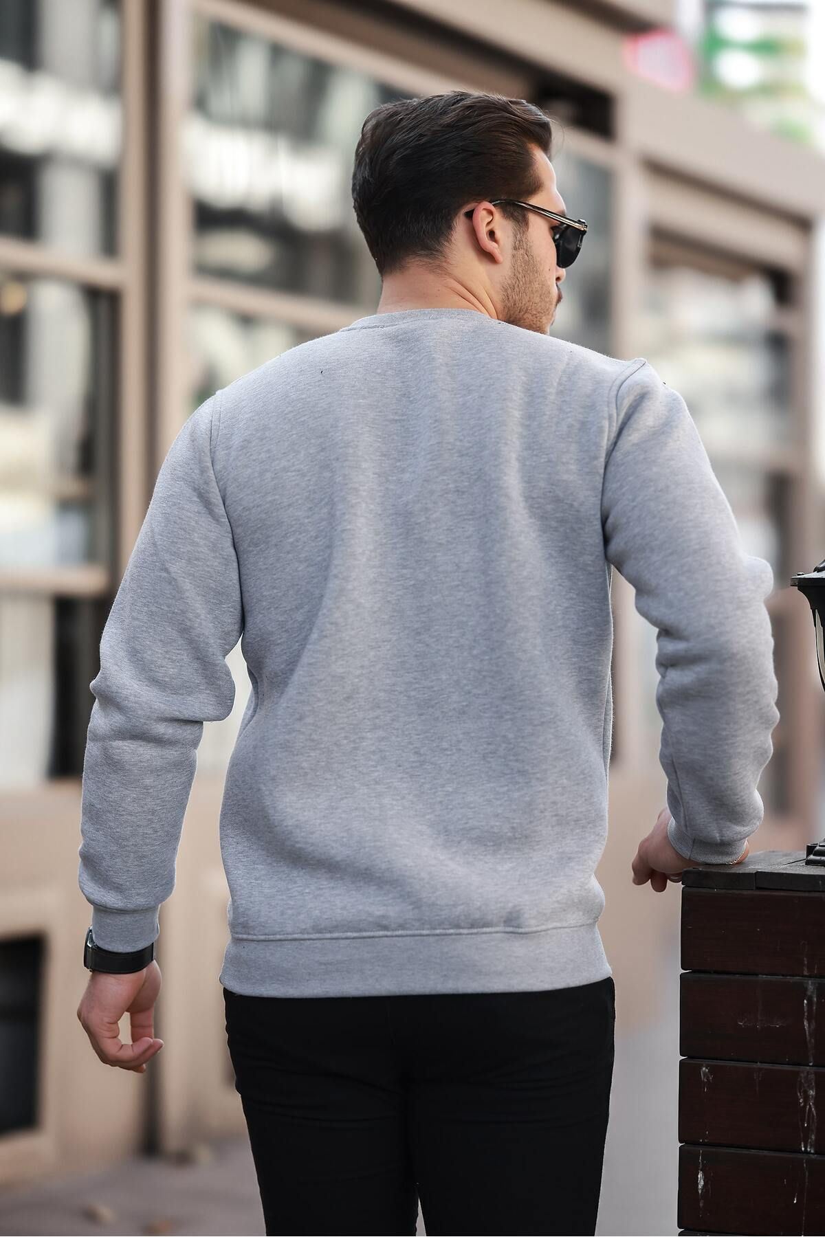 Erkek Oversize Üç Iplik Kompakt Pamuklu Sweatshirt