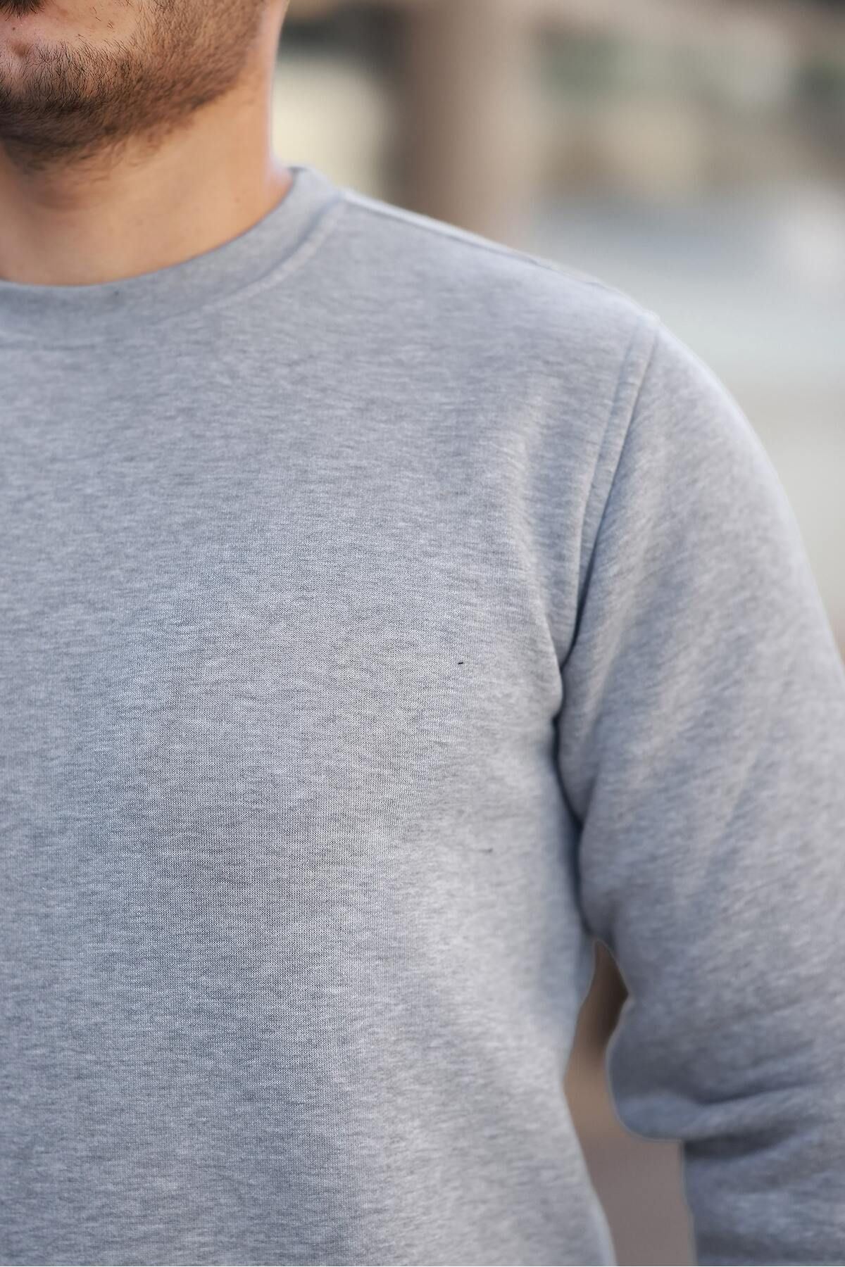 Erkek Oversize Üç Iplik Kompakt Pamuklu Sweatshirt