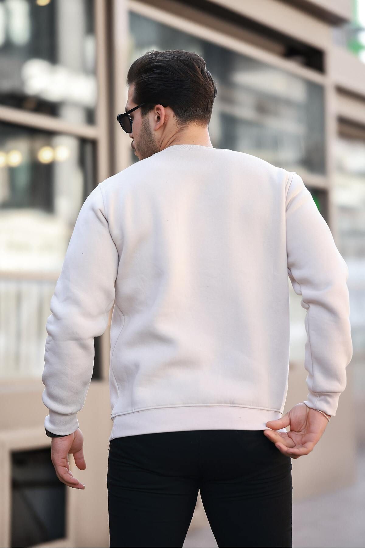 Erkek Oversize Üç Iplik Kompakt Pamuklu Sweatshirt