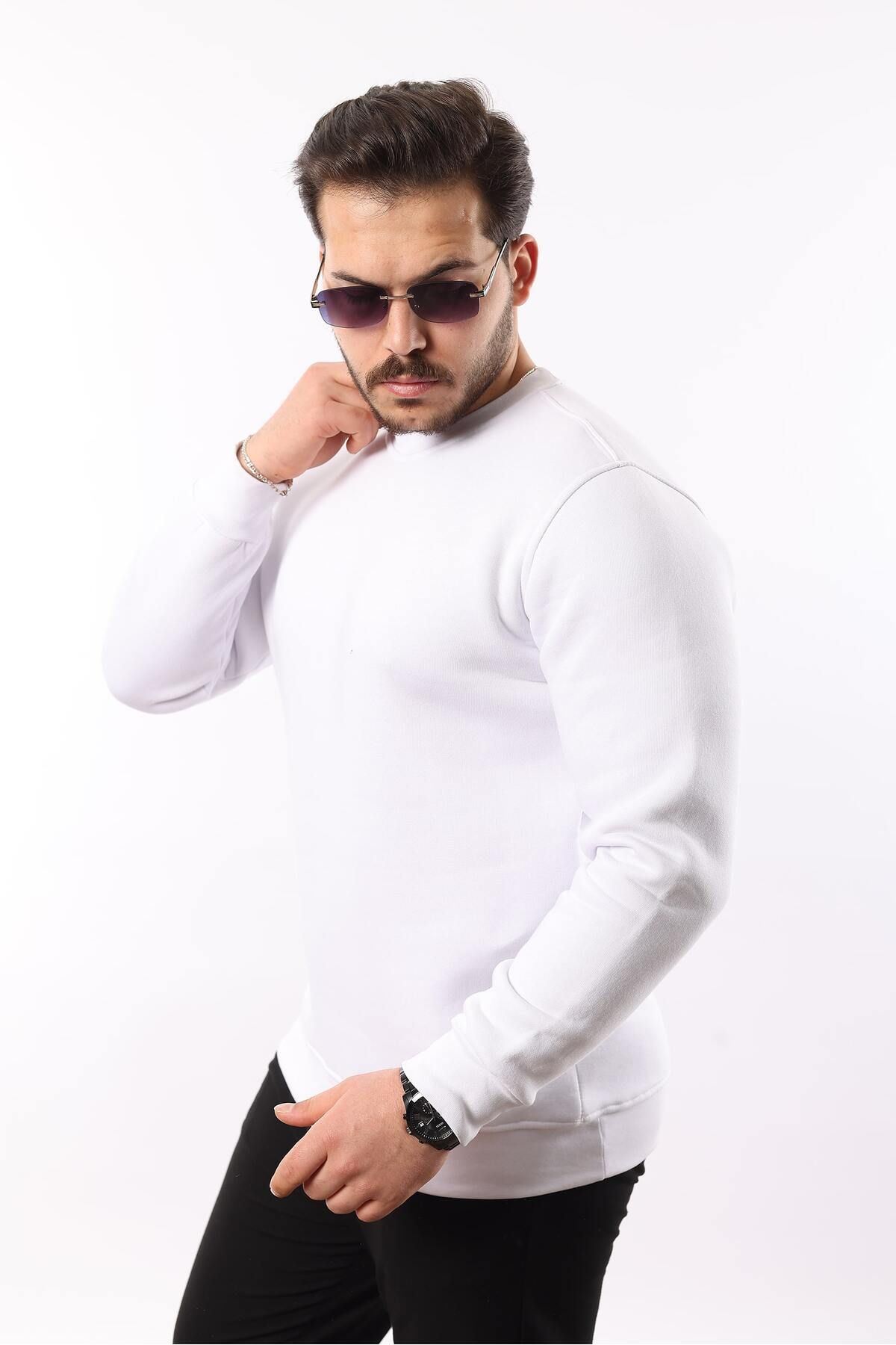 Erkek Oversize Üç İplik Kompakt Pamuklu Sweatshirt