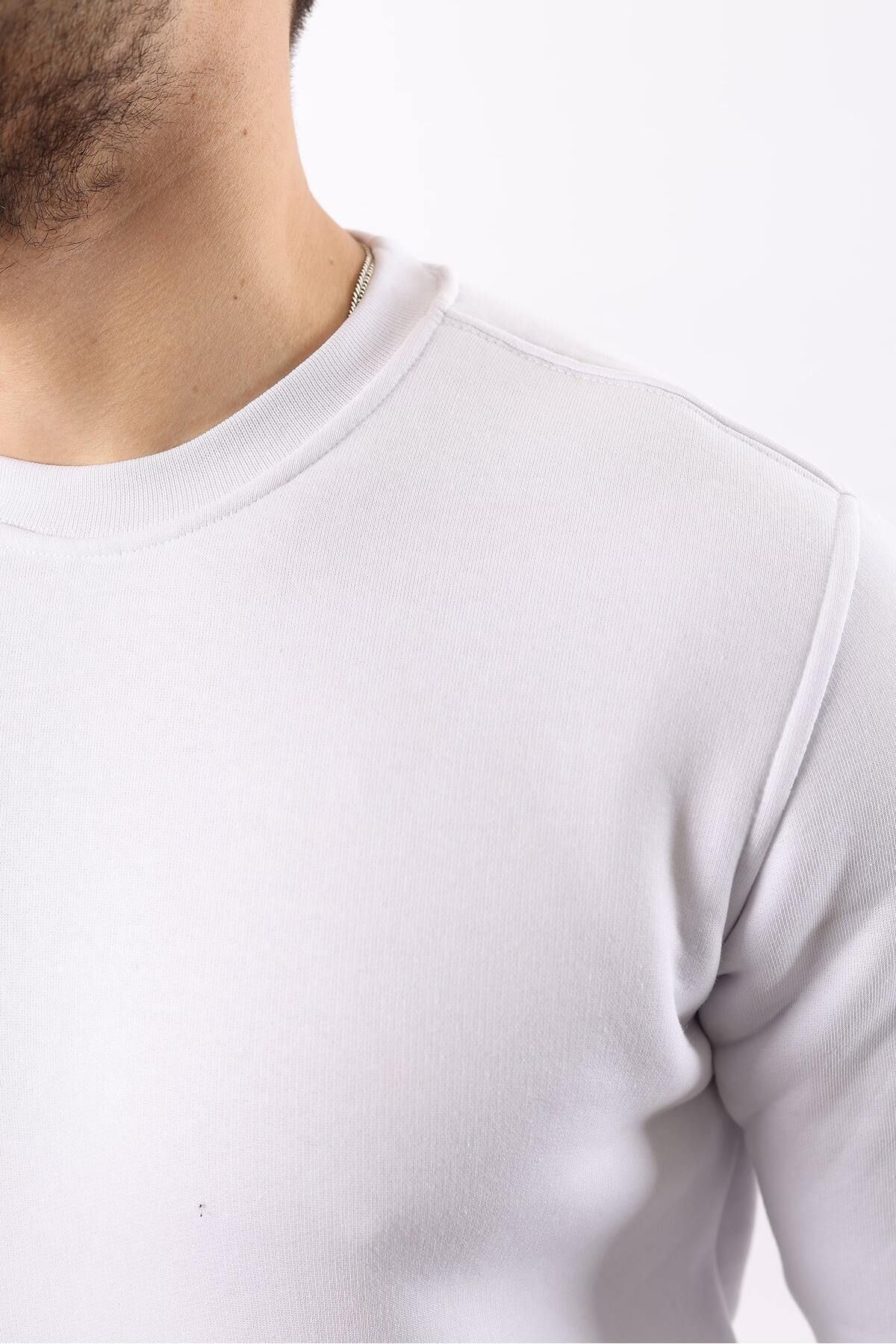 Erkek Oversize Üç İplik Kompakt Pamuklu Sweatshirt