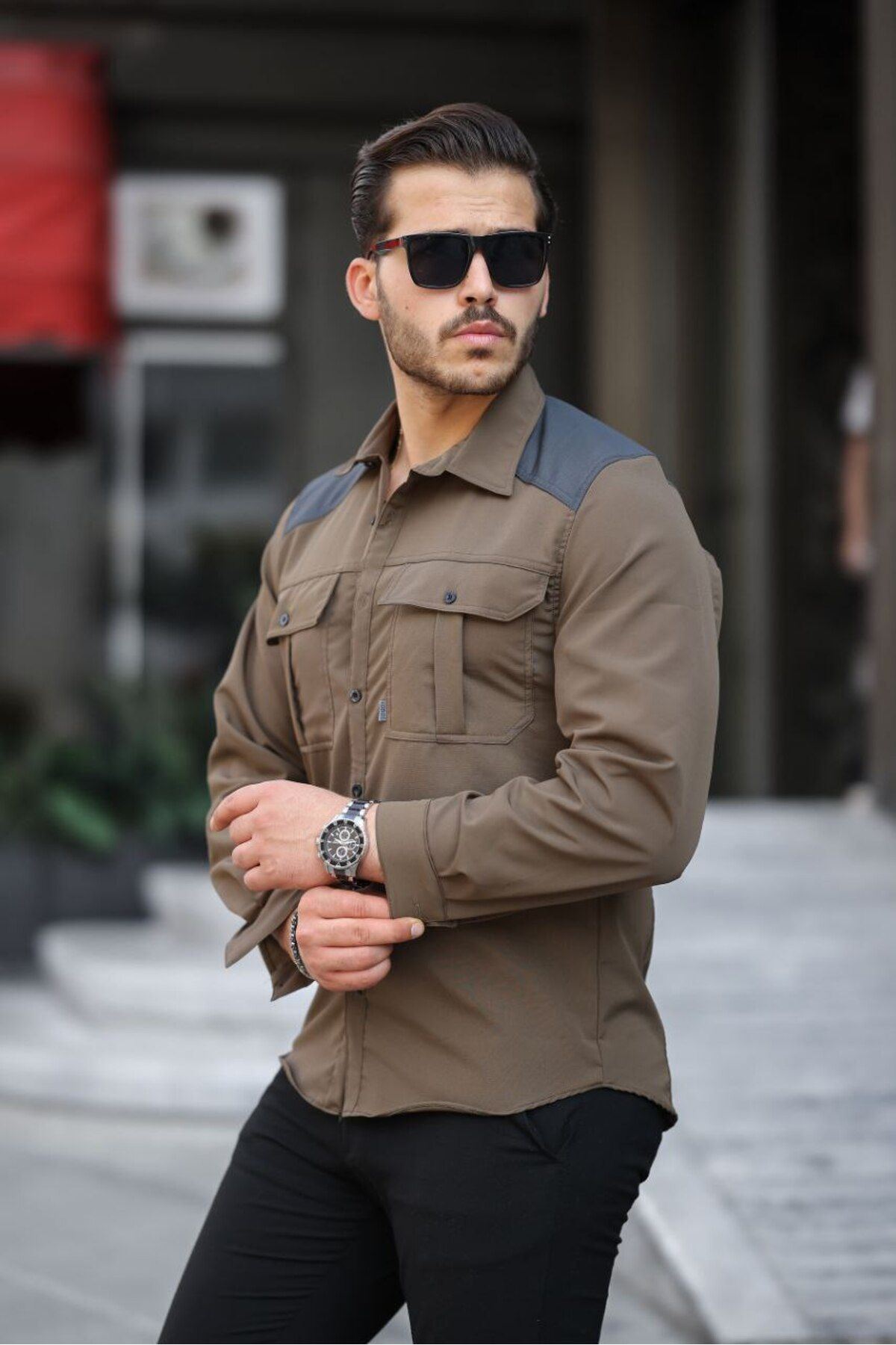 Paraşüt Kumaş Arka Patlı Gömlek