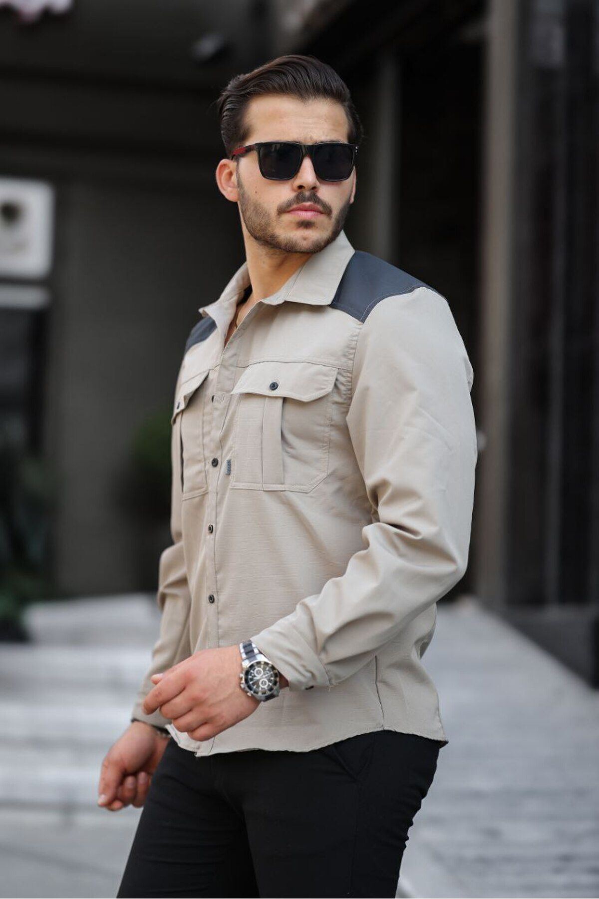 Paraşüt Kumaş Arka Patlı Gömlek