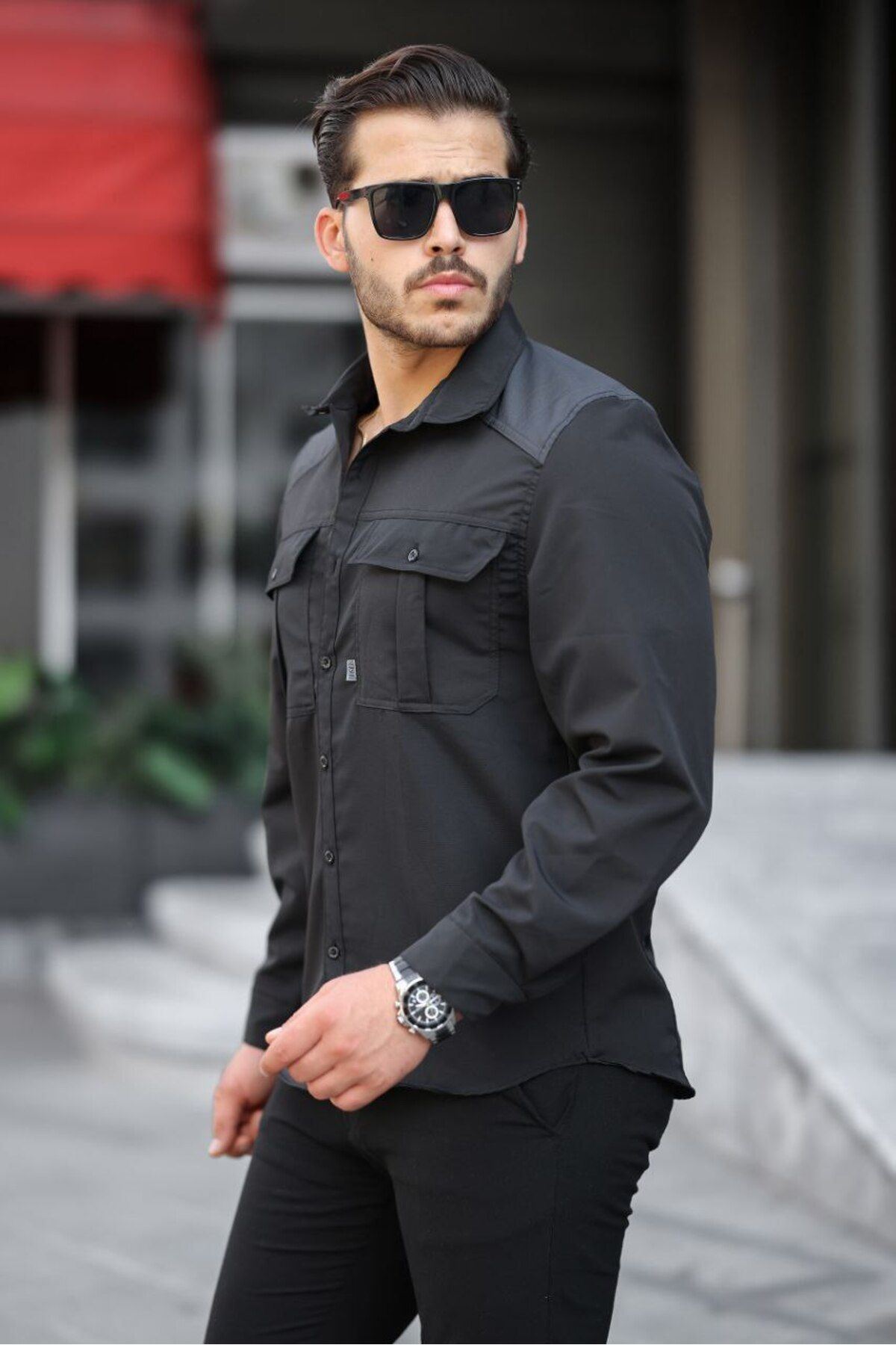 Paraşüt Kumaş Arka Patlı Gömlek