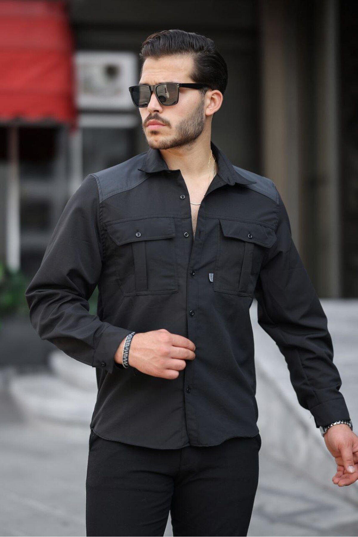 Paraşüt Kumaş Arka Patlı Gömlek