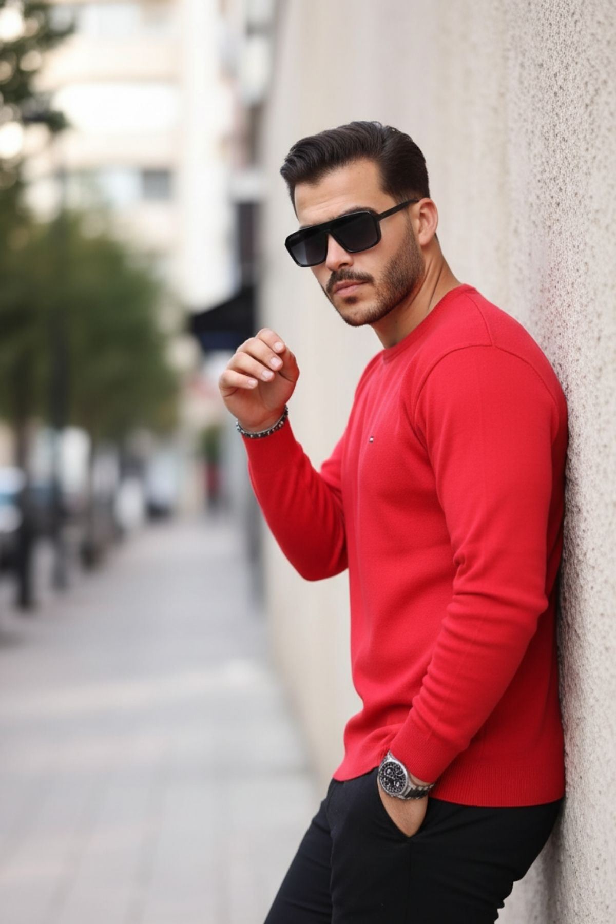 Erkek Sıfır Yaka Pamuklu Triko Kazak