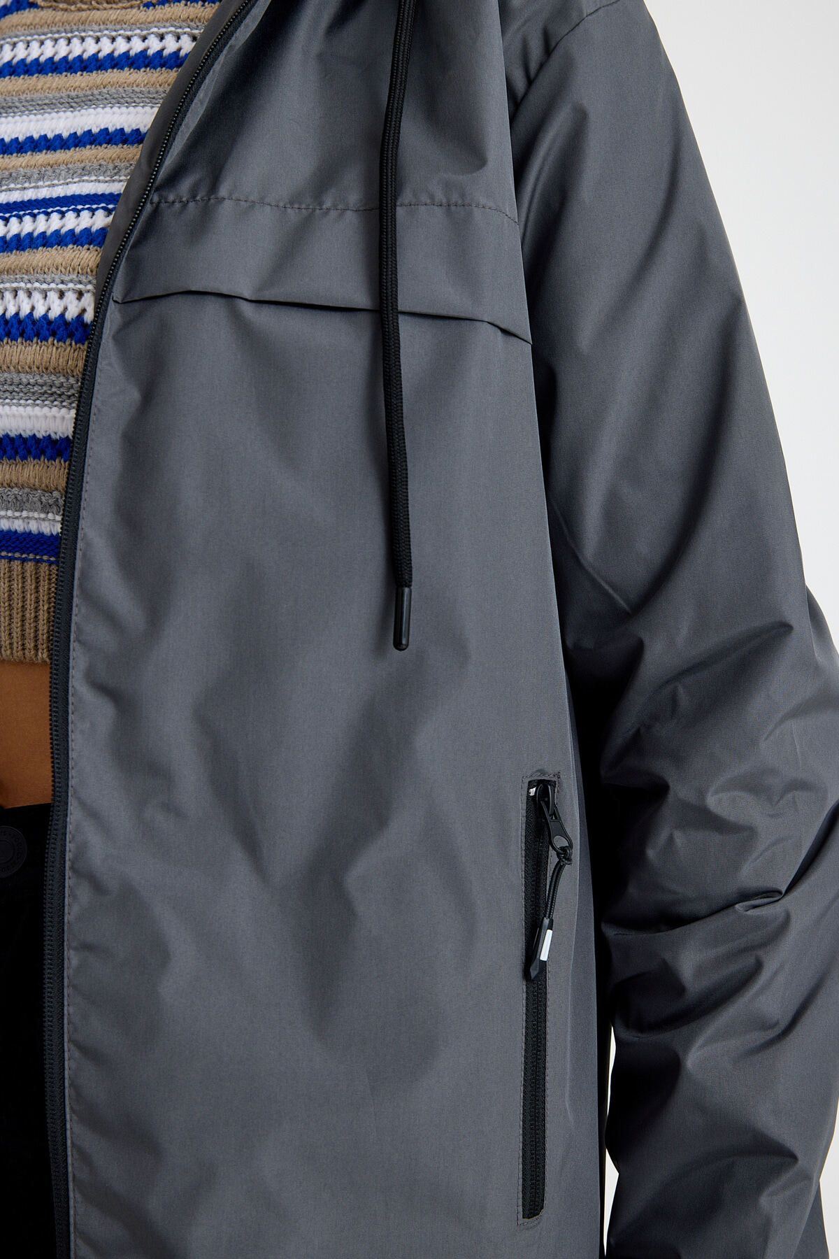 Kadın Içi Astarlı Suya Dayanıklı Kapüşonlu Yağmurluk